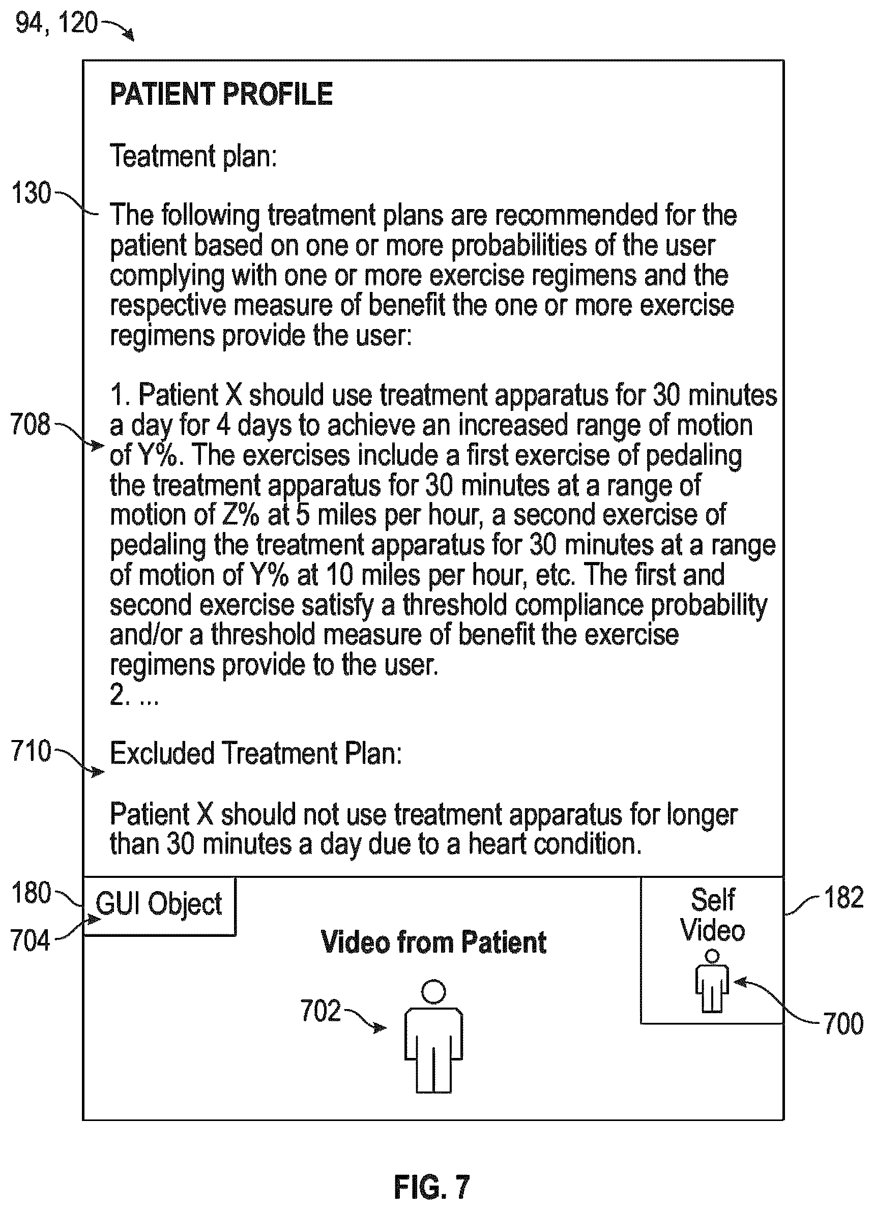 Patent US12614622 Figure 7 – Rowing machines, systems including rowing machines, and methods for using rowing machines to perform treatment plans for rehabilitation