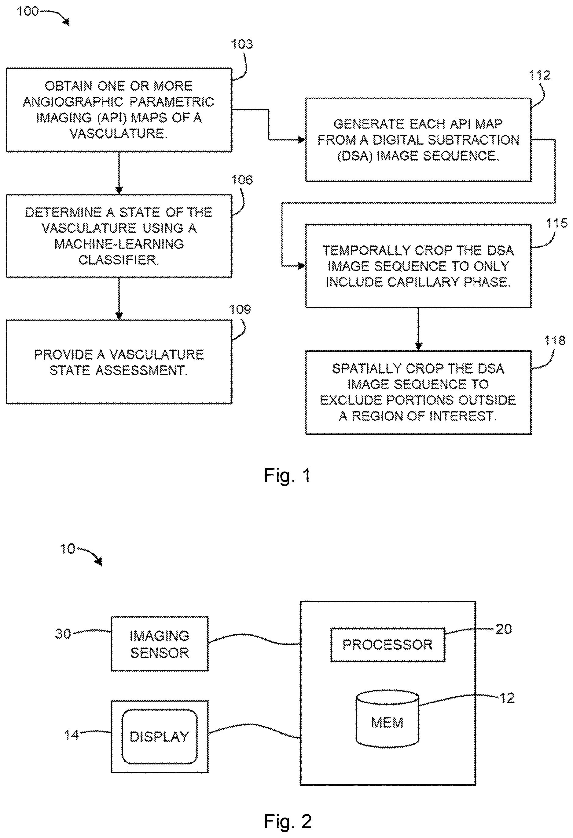 Patent US12614638 — Method for assessing vasculature, obtaining angiographic parametric imaging (API) maps of vasculature and determining state of vasculature using machine-learning classifier — Figure 1