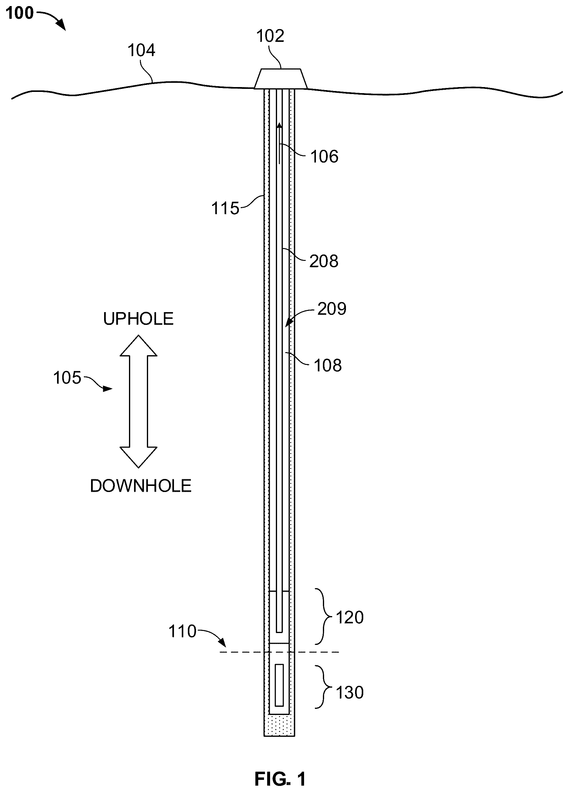Patent US12614643 — Nuclear reactor system inside a borehole — Figure 1