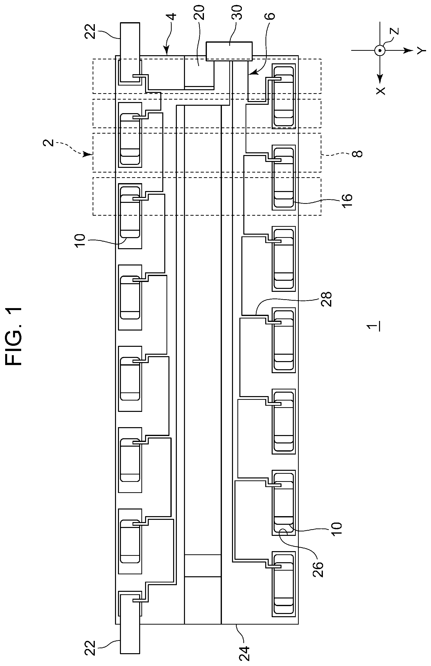 Patent US12614818 — Busbar configured to restrict spreading of a corrosion inhibitor and battery module comprising the same — Figure 1