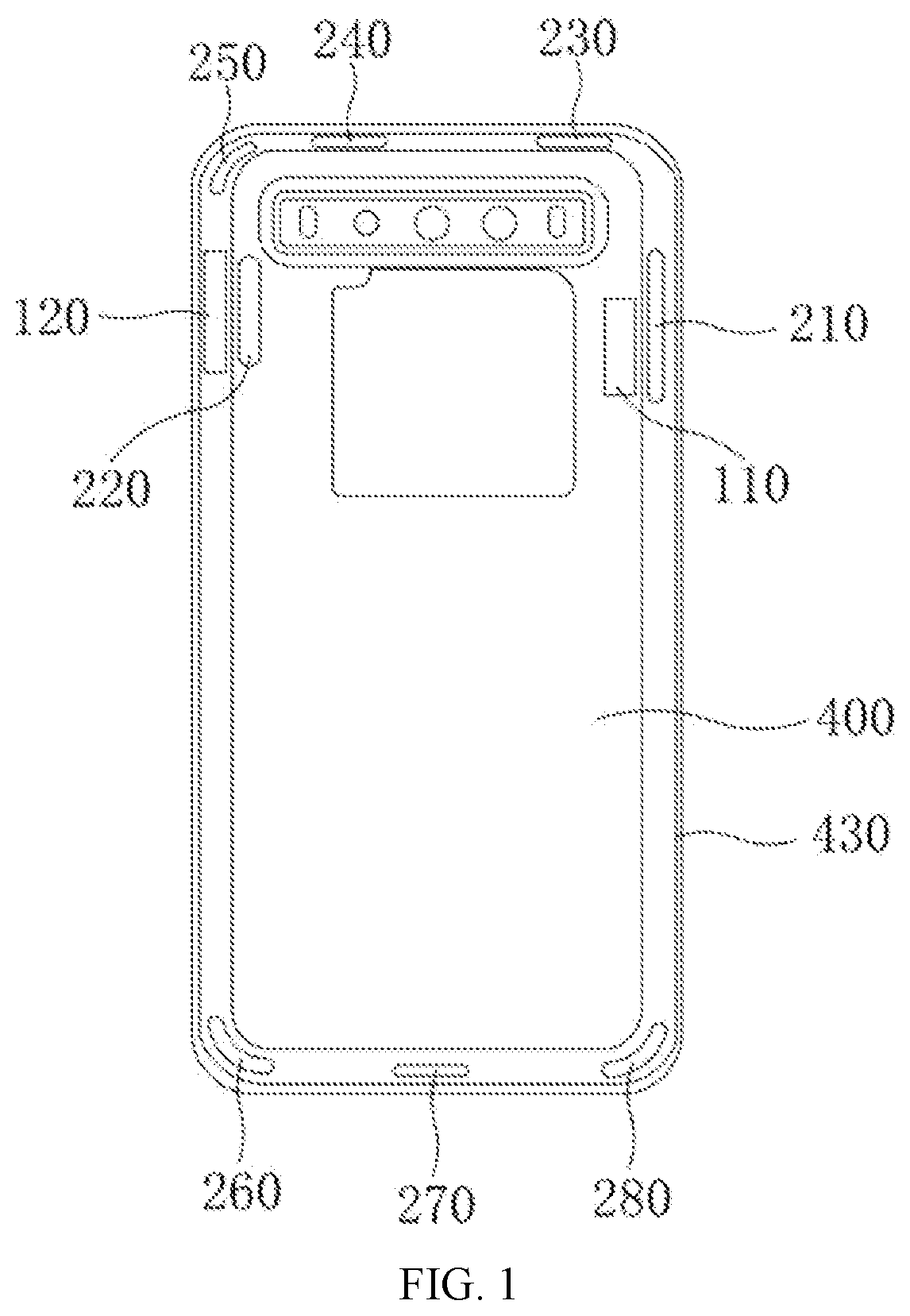 Patent US12614835 — Millimeter wave antenna configuration assembly and mobile terminal — Figure 1