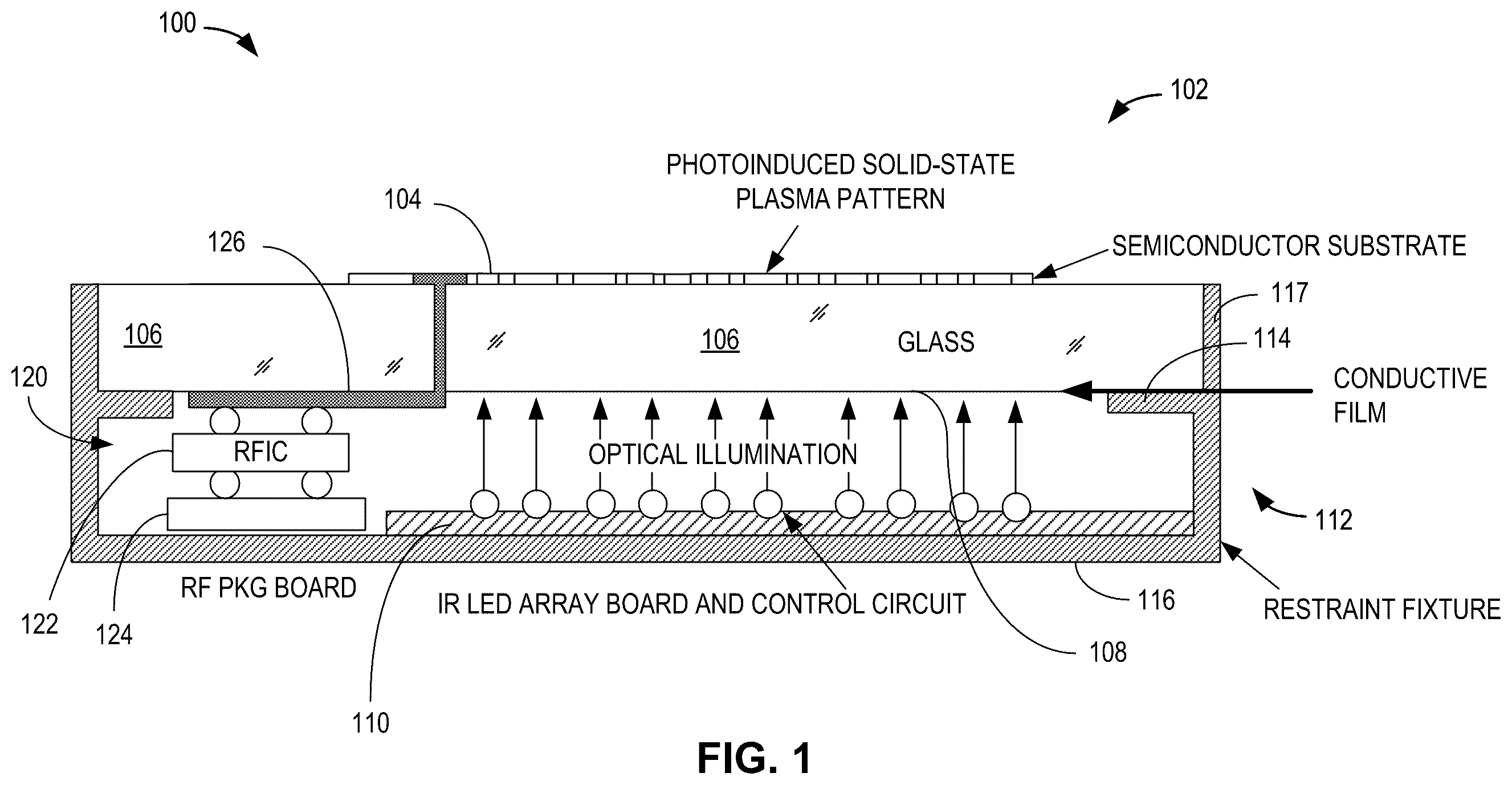 Patent US12614844 — Photonically steered impedance surface antennas — Figure 1