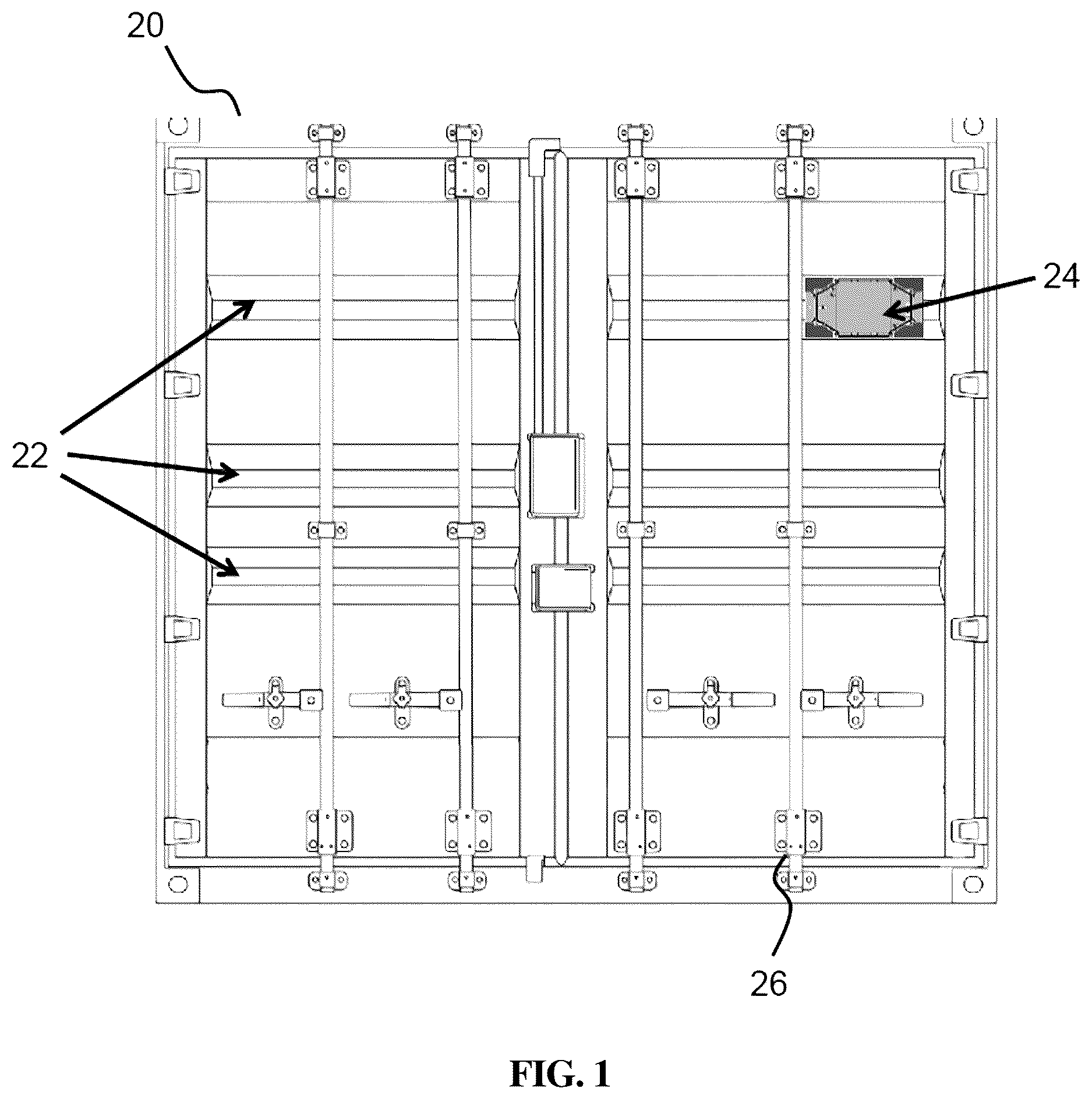 Patent US12614860 — Freight container side-mounted antenna — Figure 1