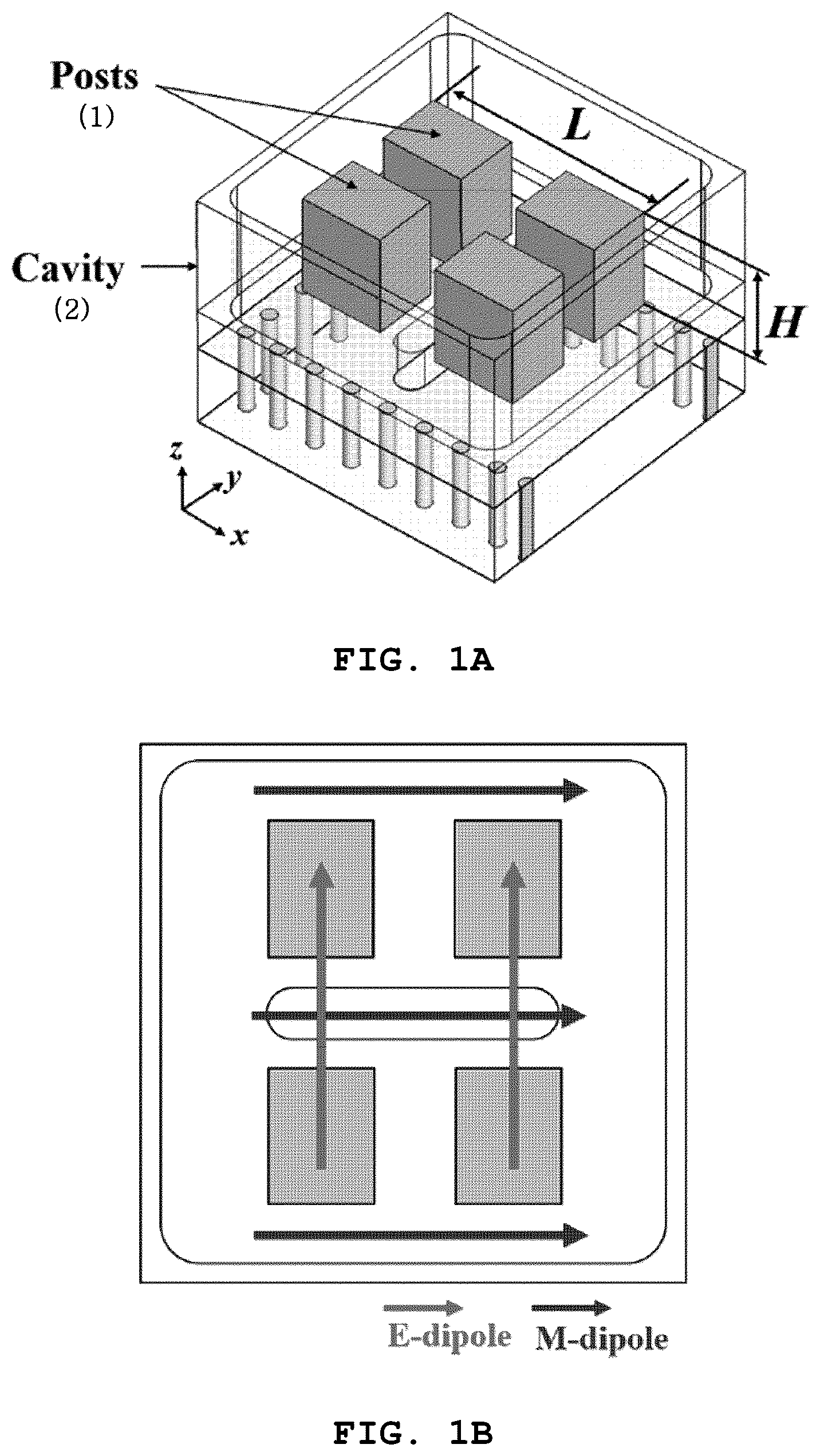 Patent US12614861 Figure 1 – Structure of magneto-electric dipole array antenna with inclined bridge structure