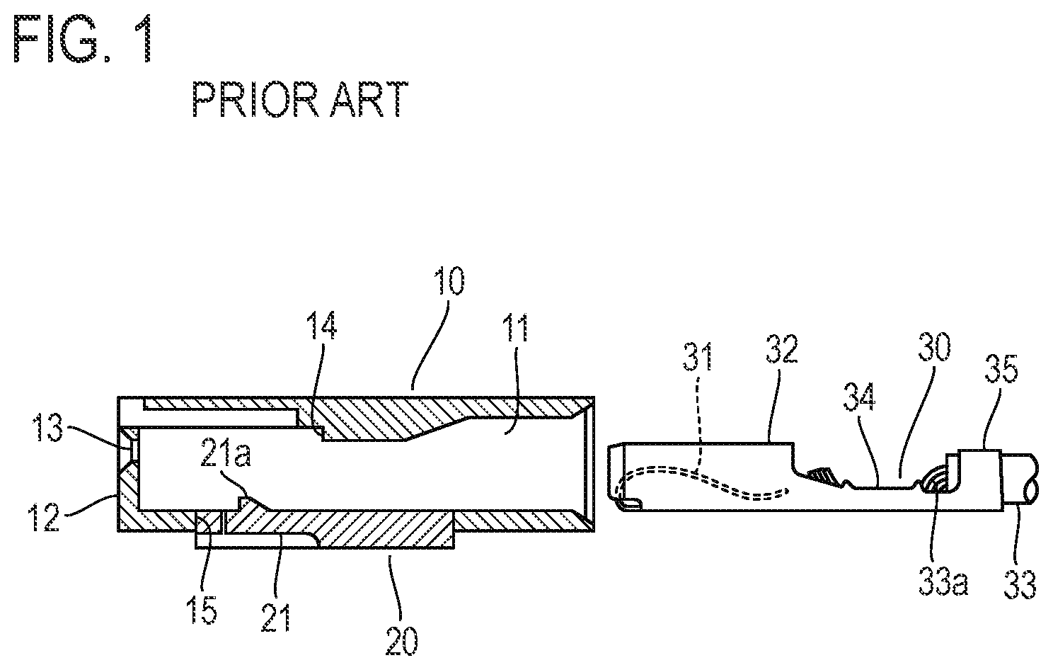 Patent US12614870 — Connector configured to take a primary locking state and a secondary locking state — Figure 1