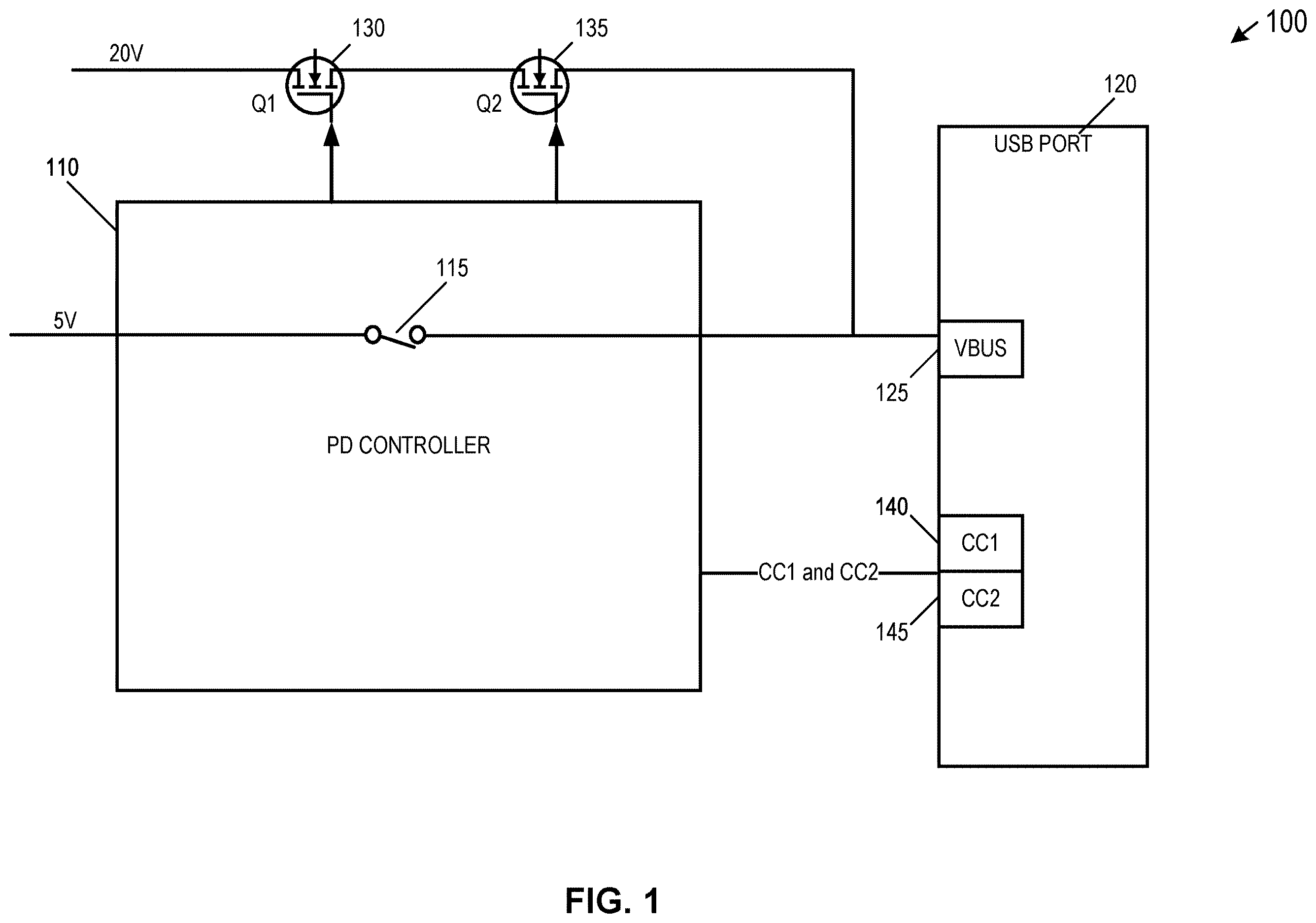 Patent US12614903 — External usb-c hardware failure protection — Figure 1