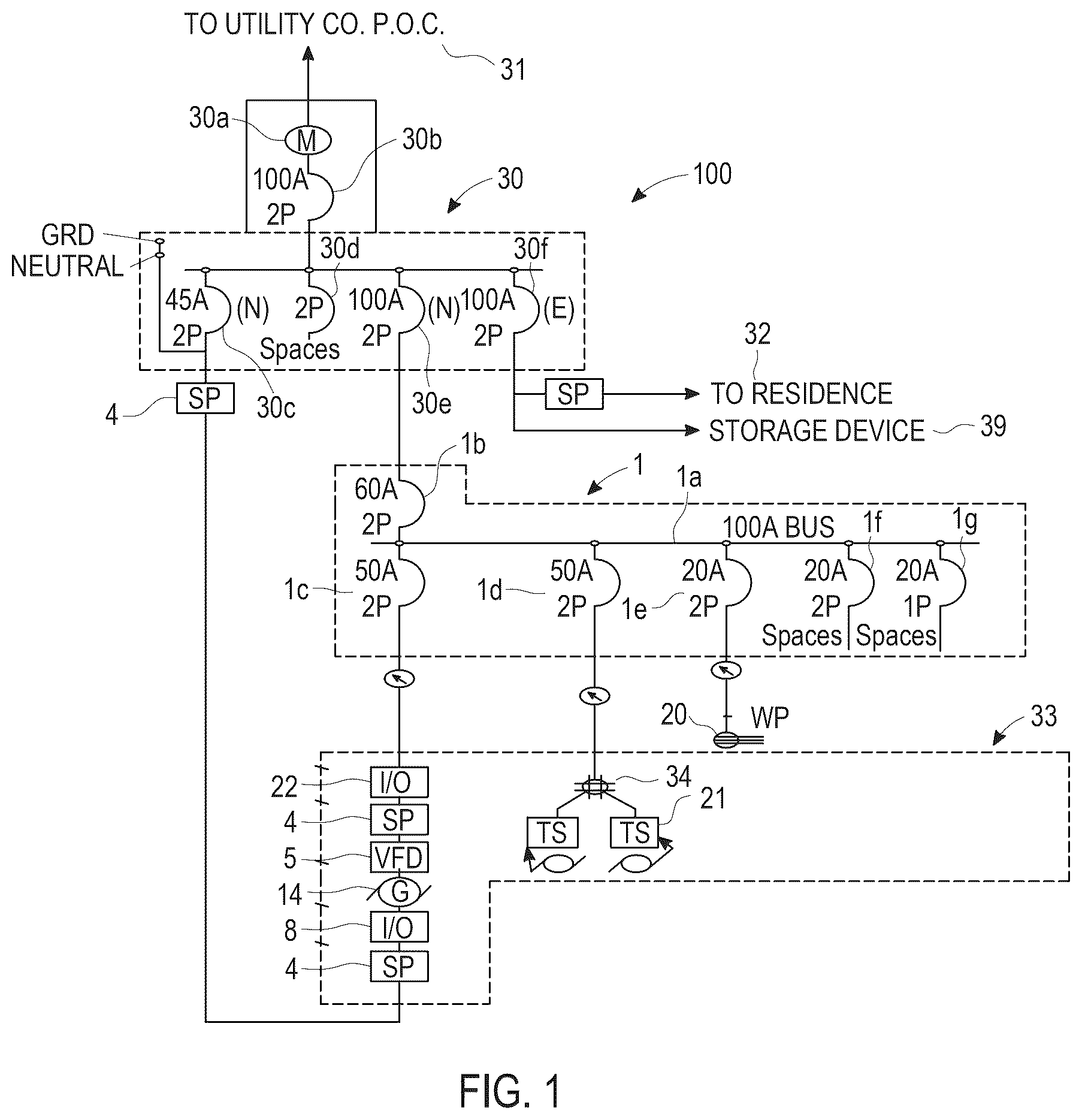 Patent US12614906 Figure 1 – System and method for electrical power generation and distribution