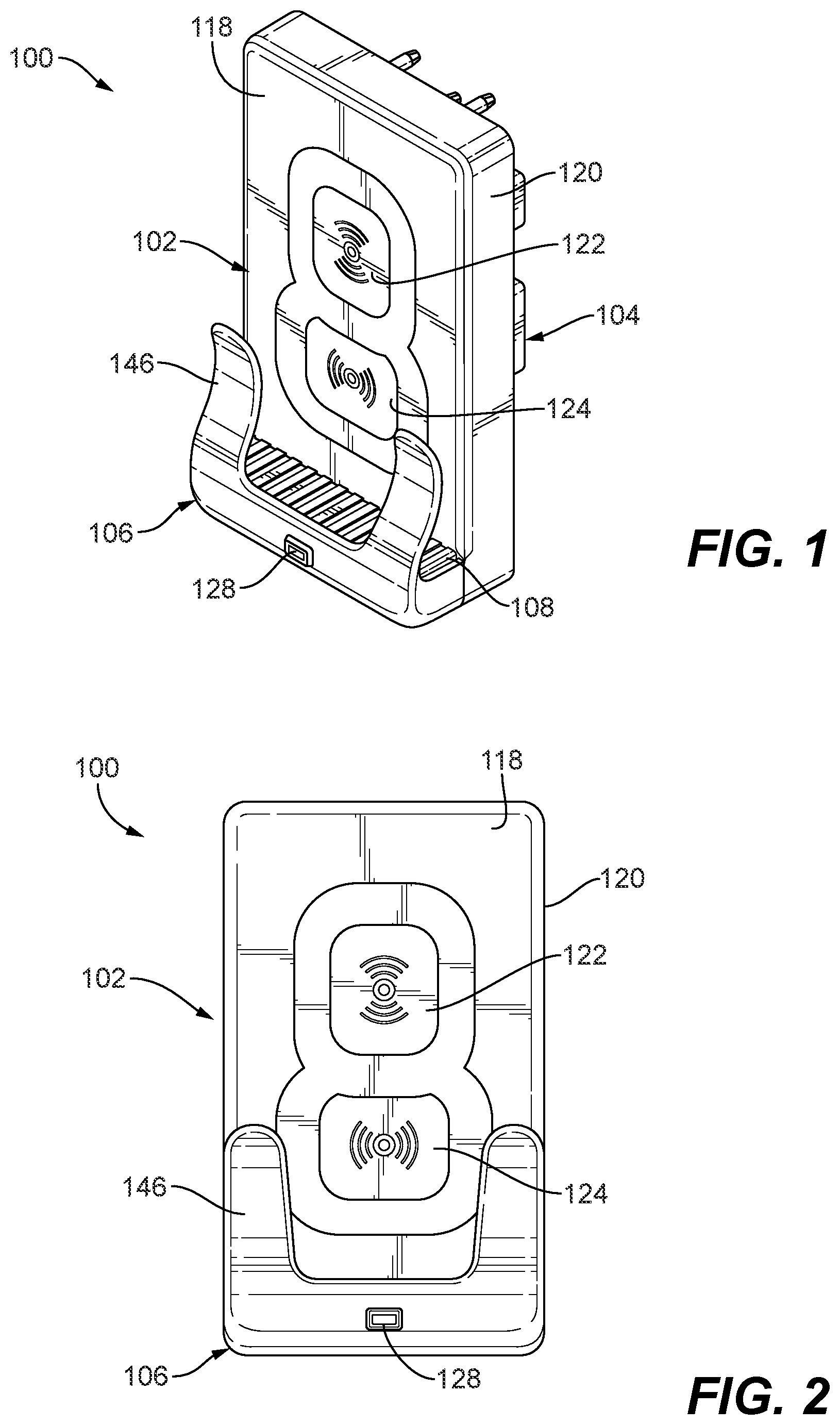 Patent US12614925 — Receptacle inductive charging devices — Figure 1