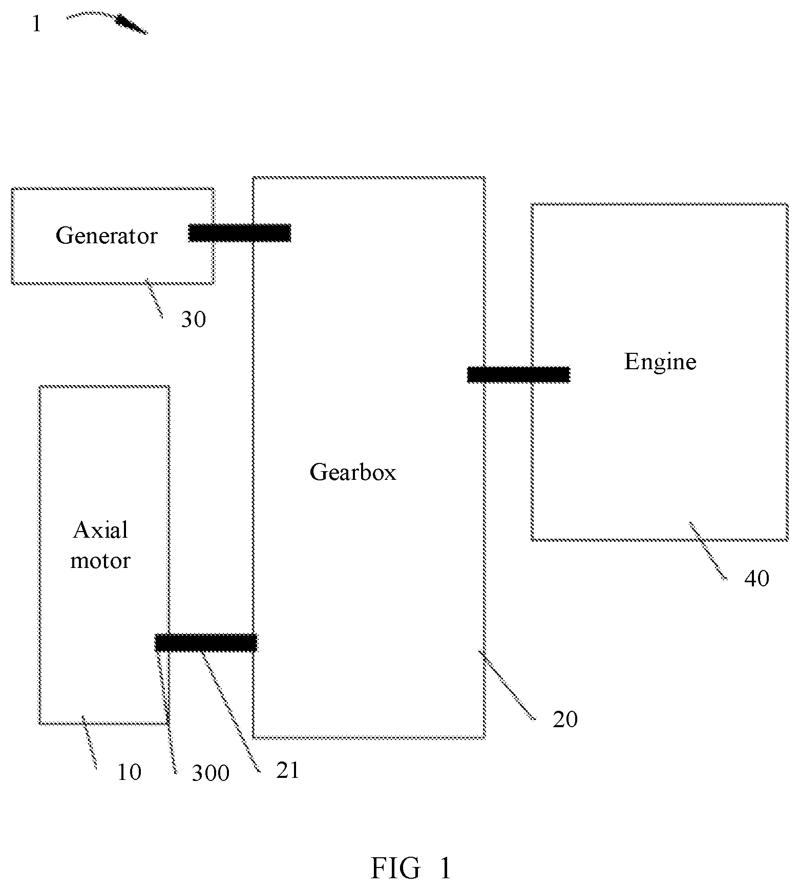 Patent US12614932 Figure 1 – Axial motor, powertrain, and electric device
