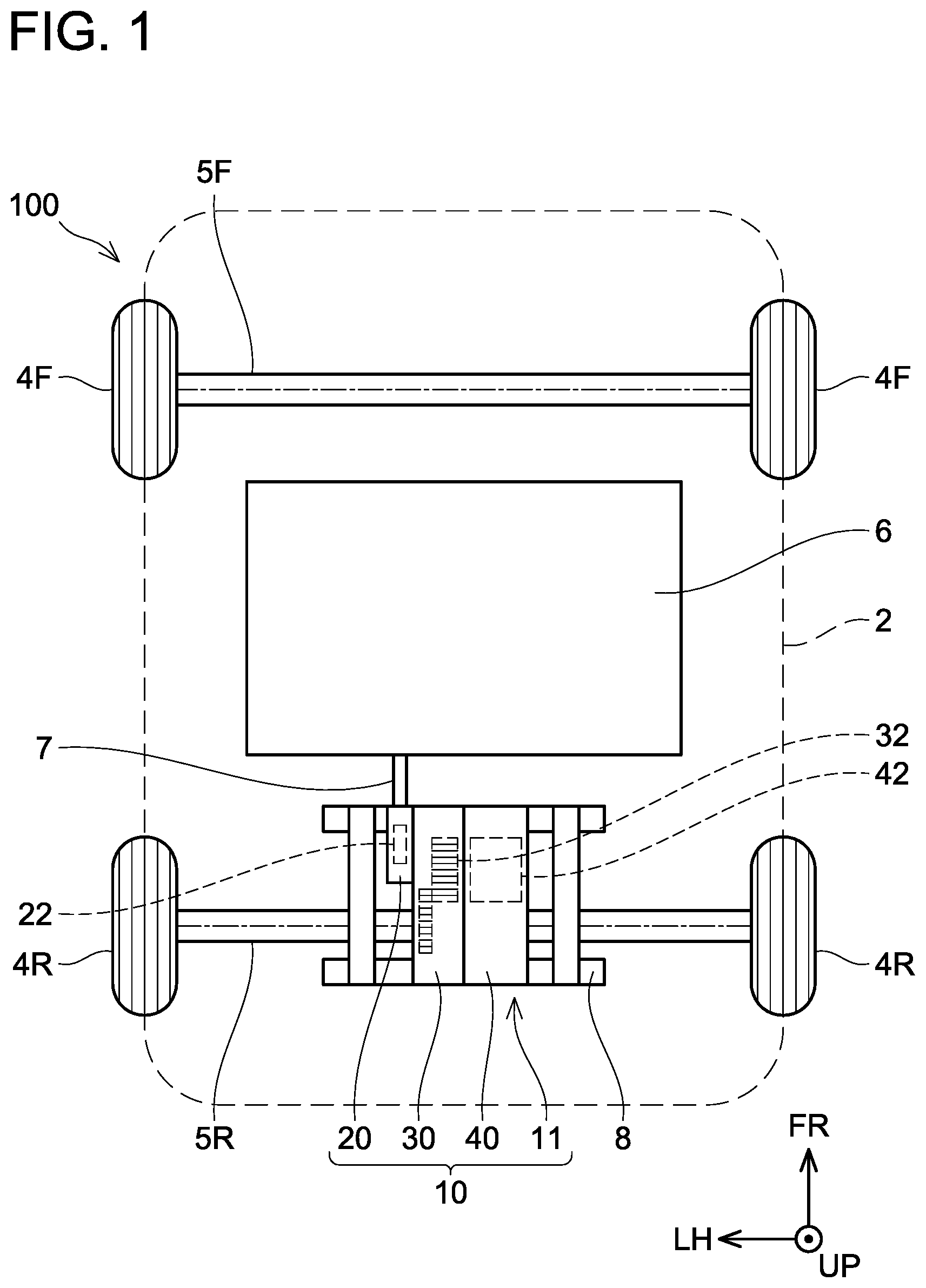 Patent US12614942 — Busbar reinforcement arrangement of motor unit — Figure 1