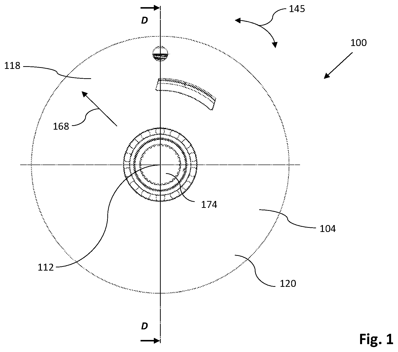 Patent US12614952 — Electric rotating machine with means for draining cooling fluid from a rotor compartment — Figure 1