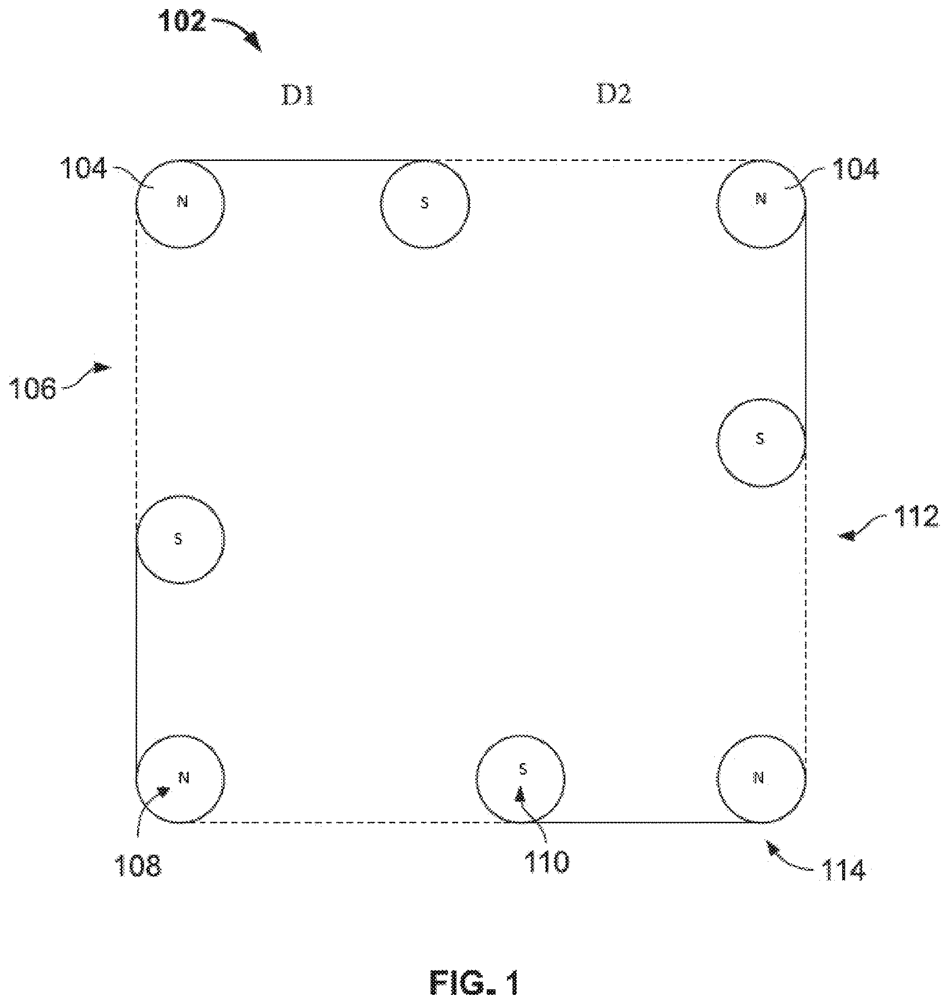 Patent US12614962 — Magnetic gears and gearing system employing magnetic gears — Figure 1