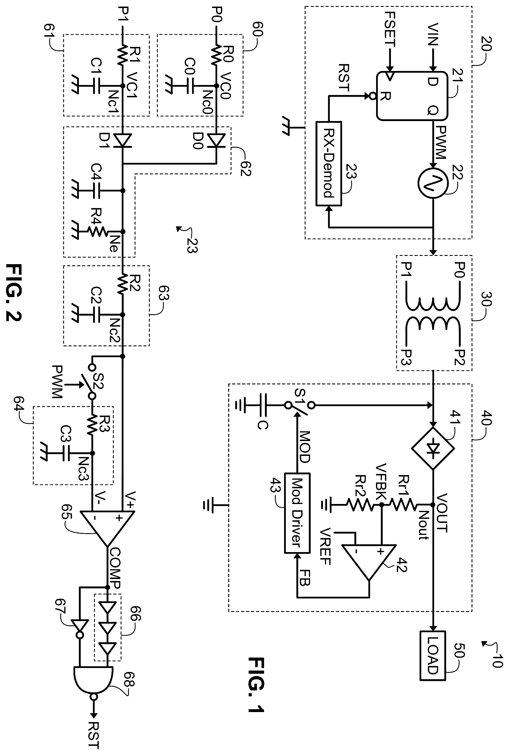 Patent US12614984 Figure 1 – Data communication for galvanic isolated DC-DC converter on fully integrated architecture with coreless transformer