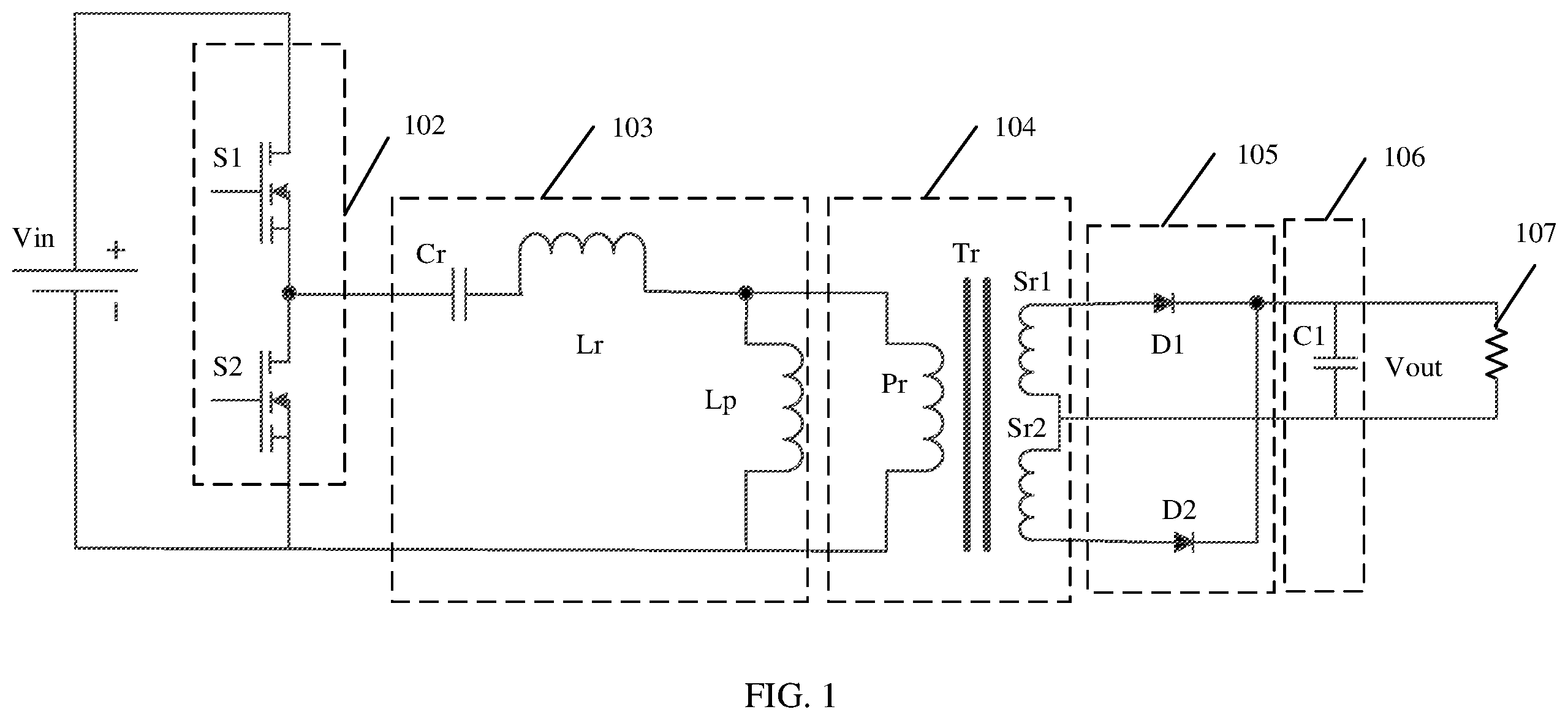 Patent US12614985 — LLC converter, control circuit, soft start method, apparatus, and chip — Figure 1