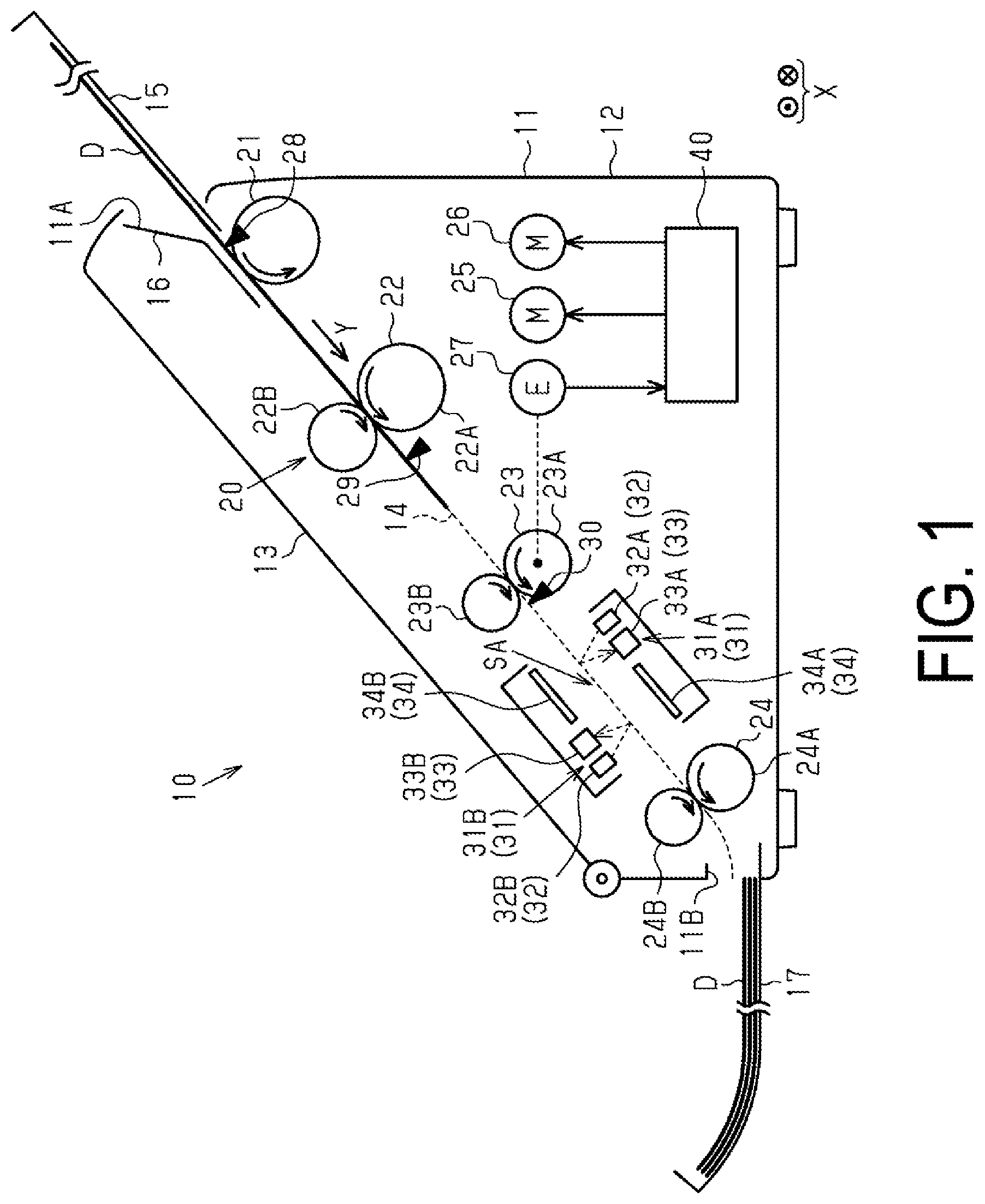Patent US12614997 — Image reading device and control method for image reading device — Figure 1
