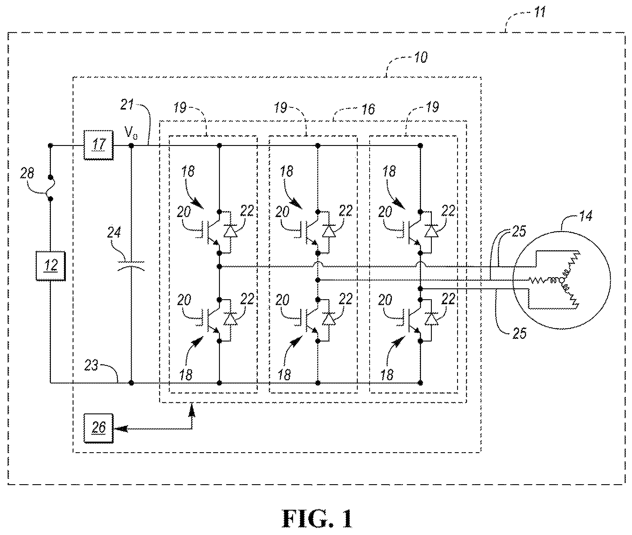 Patent US12615000 Figure 1 – Power supply device for a hybrid or electric vehicle