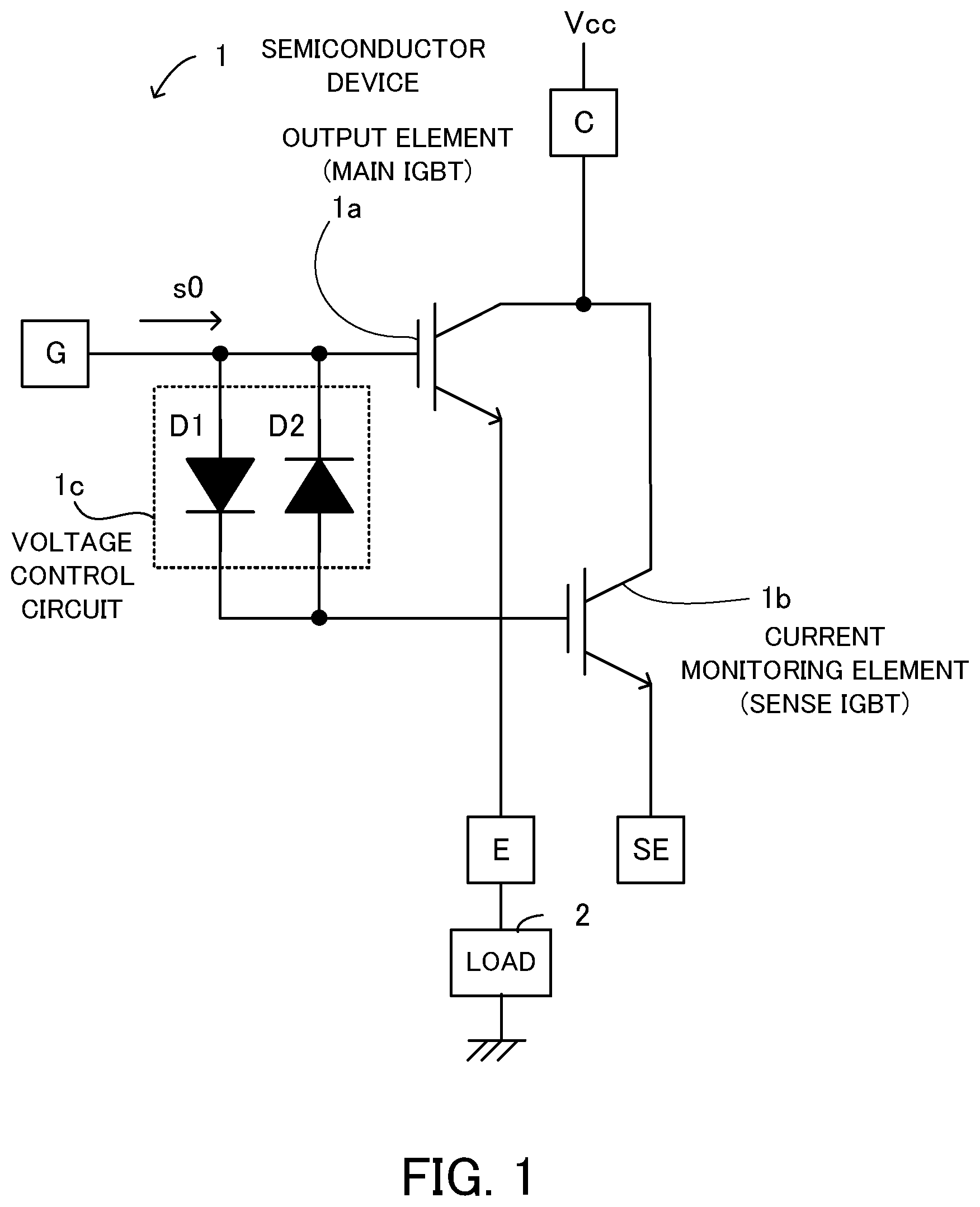 Patent US12615043 — Semiconductor device and overcurrent protection device — Figure 1