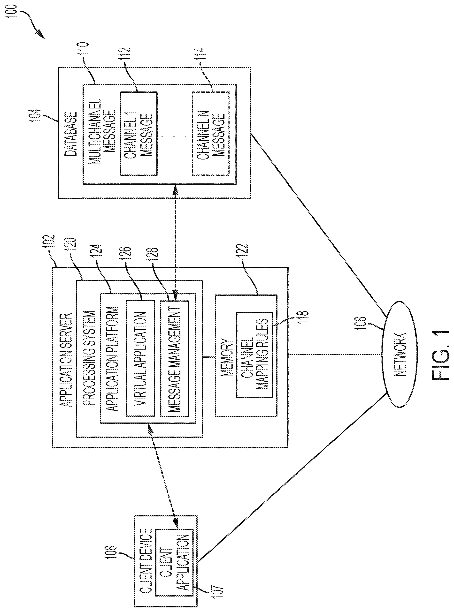 Patent US12615226 — Database systems and related multichannel communication methods — Figure 1