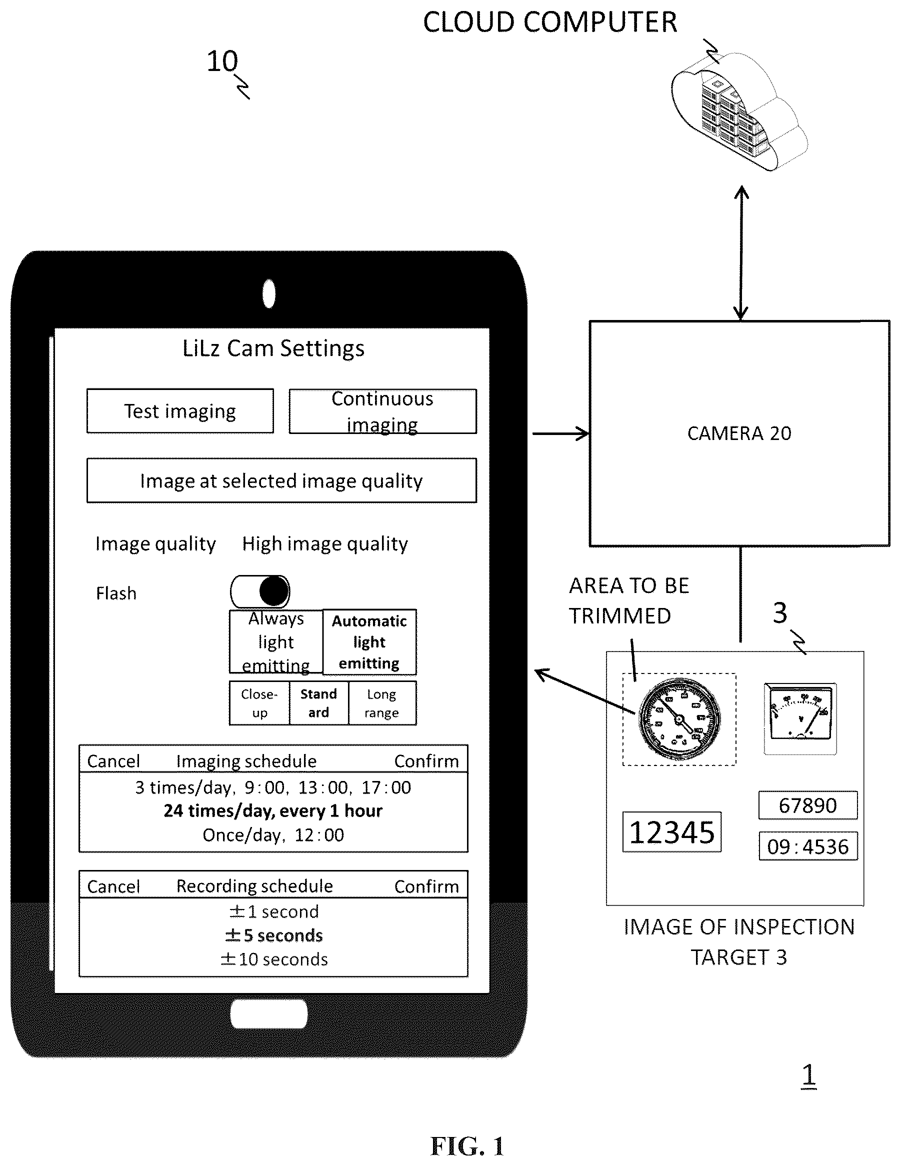 Patent US12615436 Figure 1 – Inspection-target-image transmission system, inspection-target-image transmission method, and program