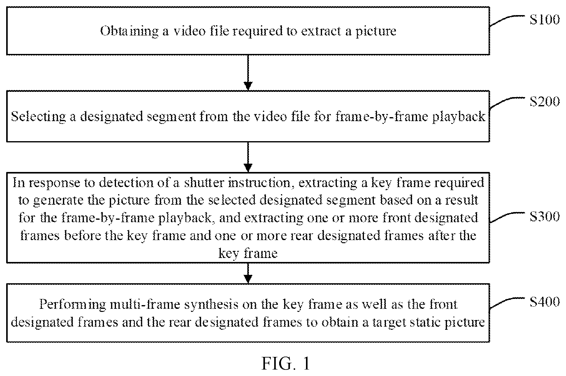 Patent US12615442 — Video-based high-image quality image extraction processing method and apparatus, and mobile terminal — Figure 1