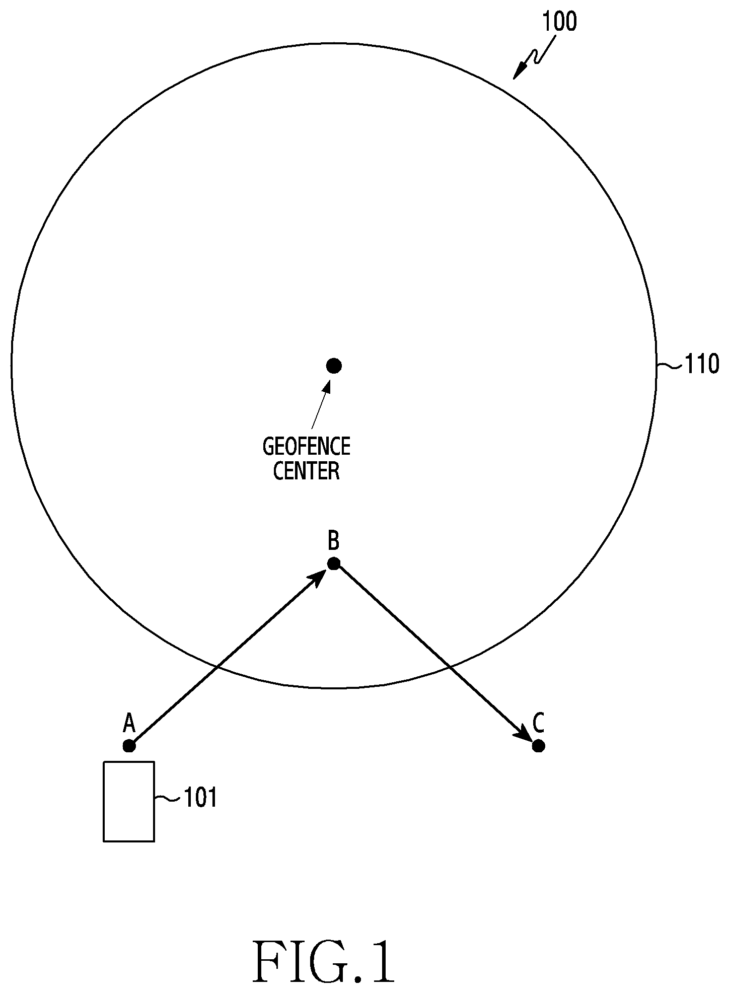 Patent US12615490 — Electronic device for configuring geofence and operation method thereof — Figure 1