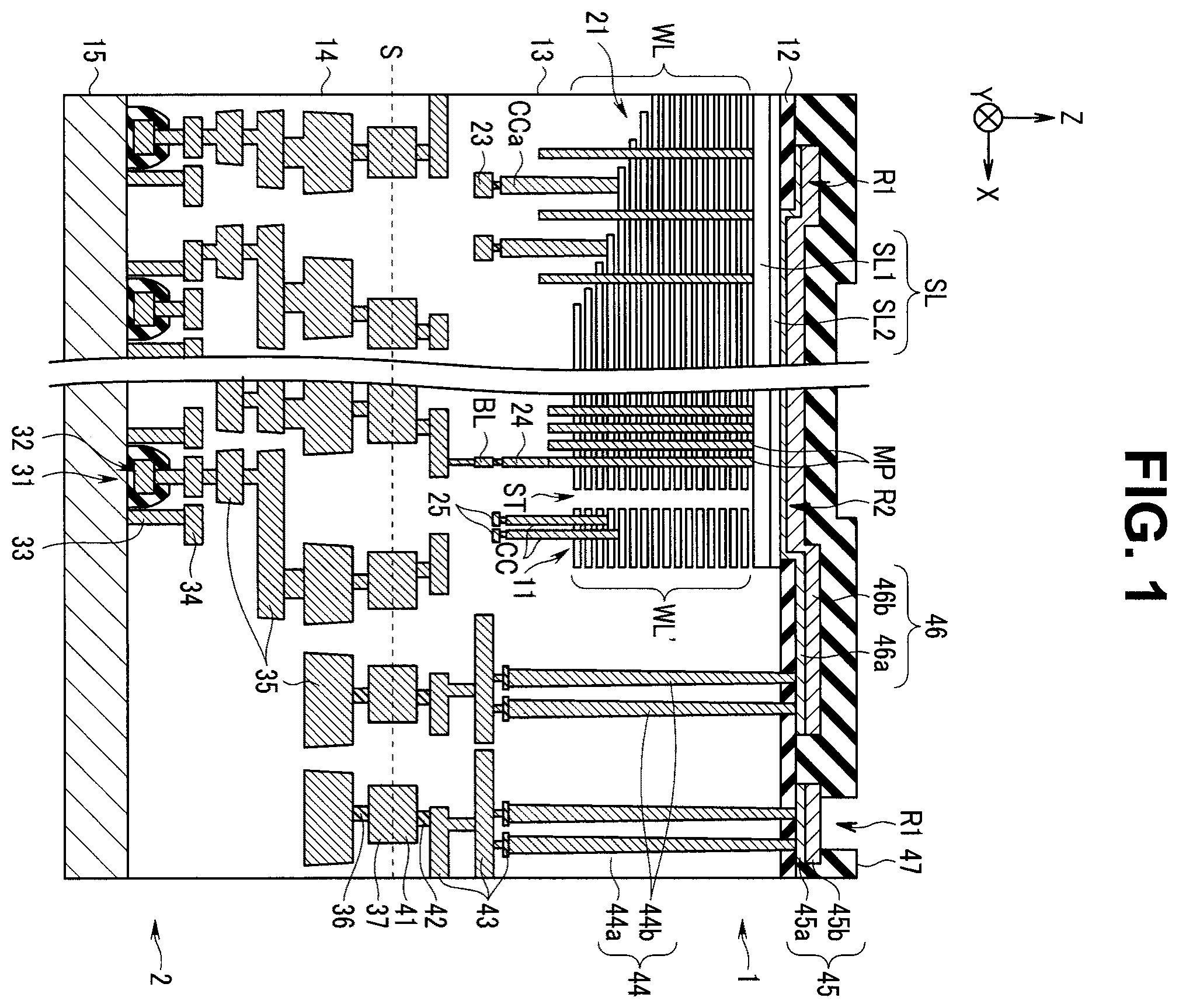 Patent US12615778 — Semiconductor storage device — Figure 1