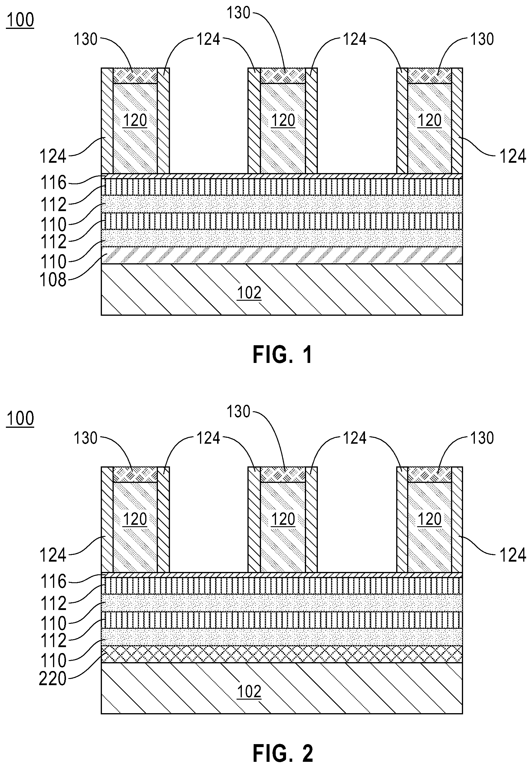 Patent US12615832 — Self-aligned backside contact structure for semiconductor device power delivery — Figure 1