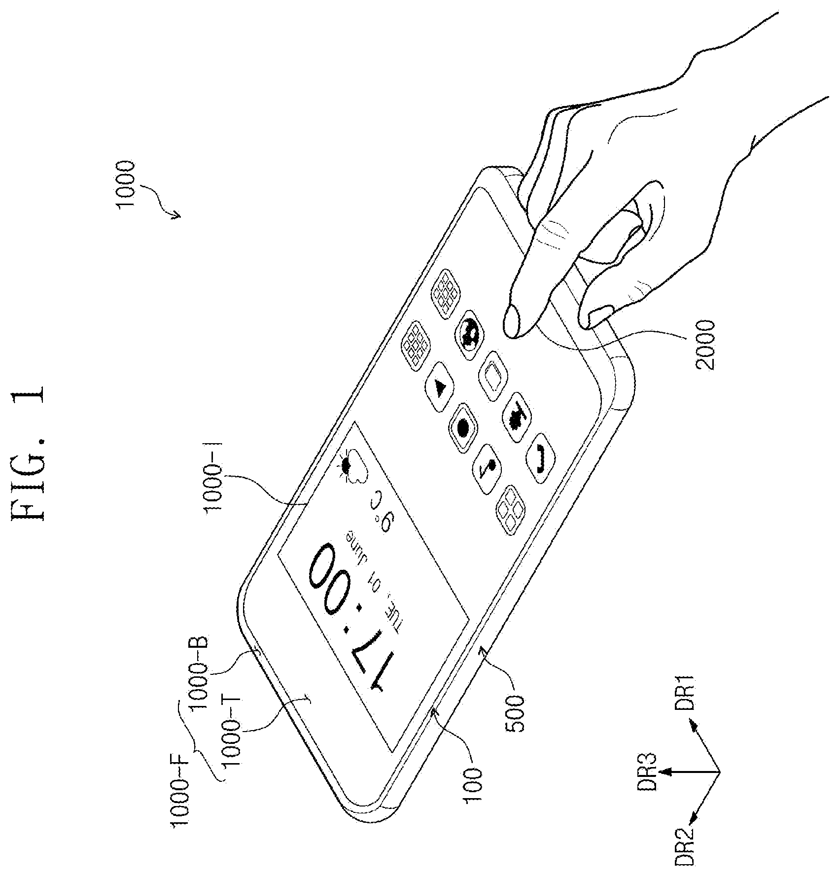 Patent US12615868 — Electronic device including a fingerprint recognition function — Figure 1