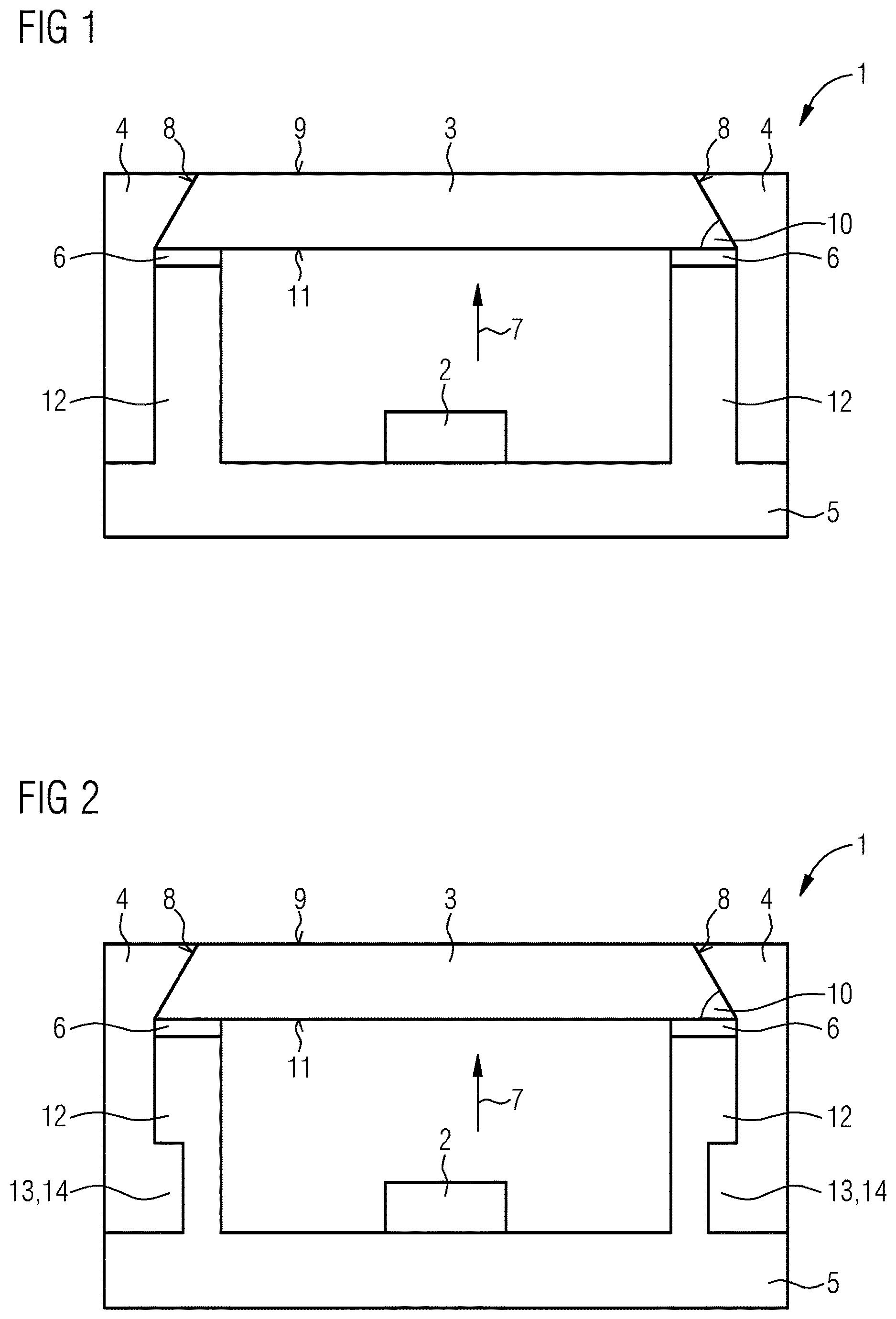 Patent US12615881 Figure 1 – Optoelectronic component including a potting frame