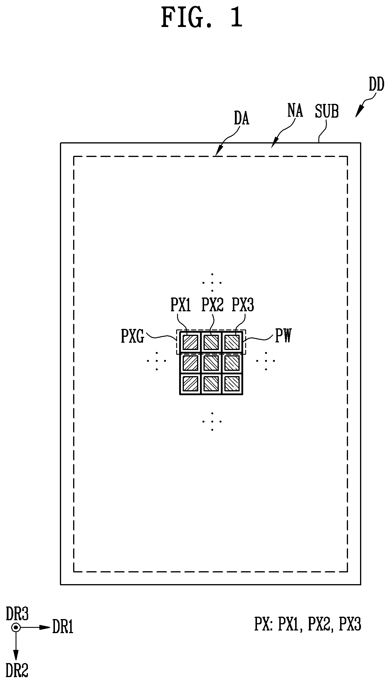 Patent US12615900 — Display device and method of manufacturing the same — Figure 1