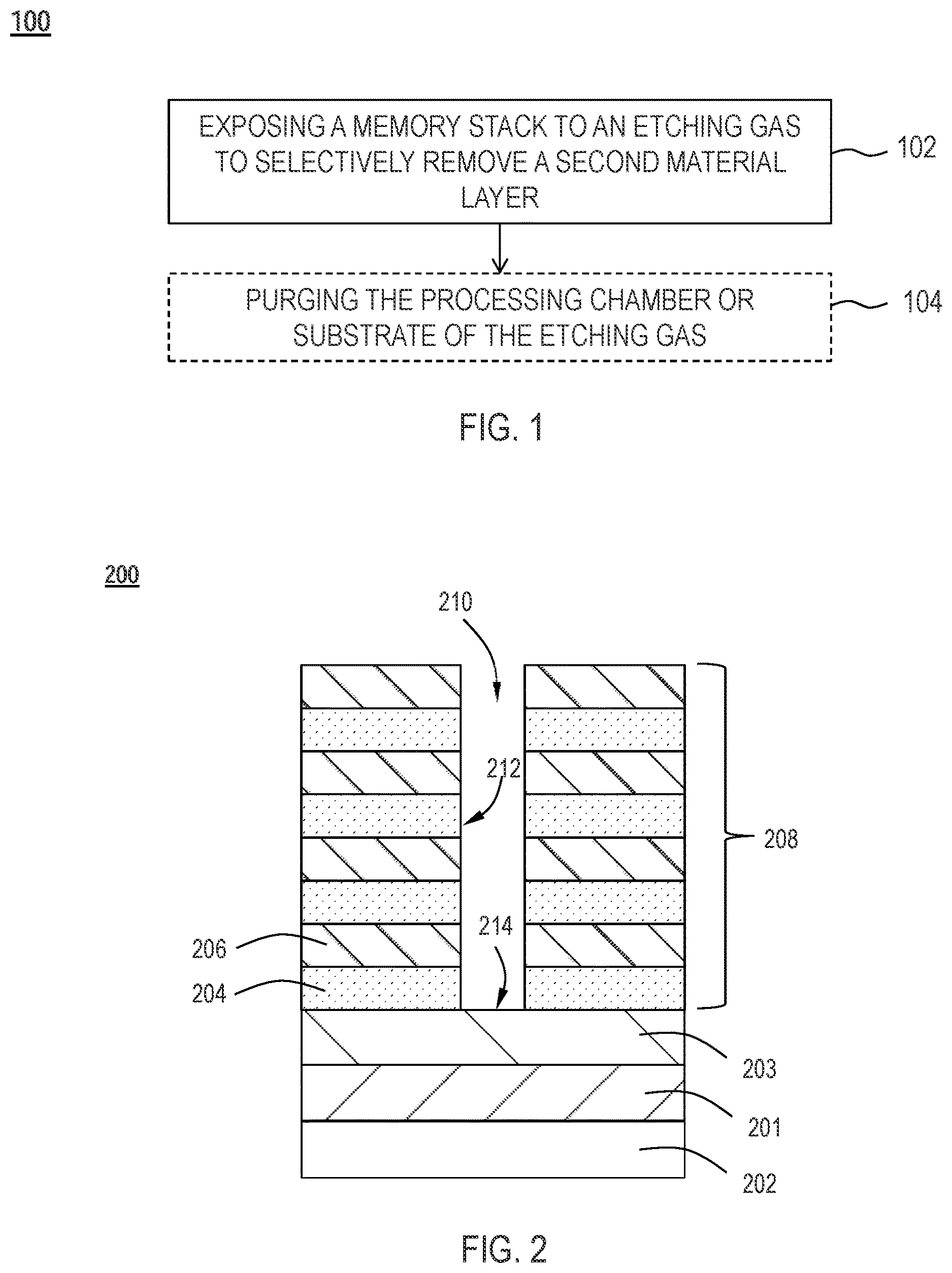 Patent US12615982 — Selective thermal dry etch of memory devices using phosphoric acid derivatives — Figure 1