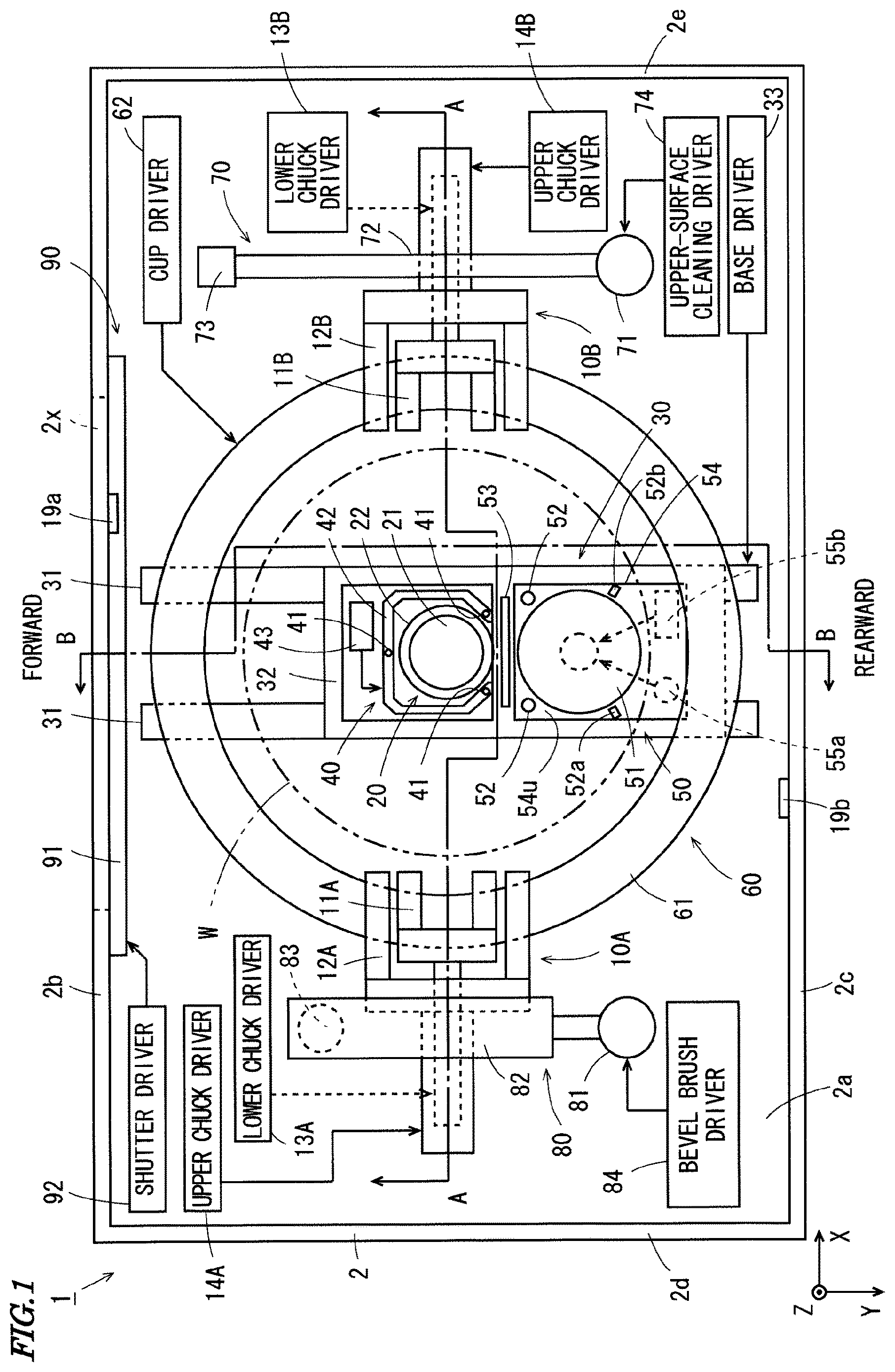 Patent US12616001 — Substrate processing device and substrate processing method — Figure 1