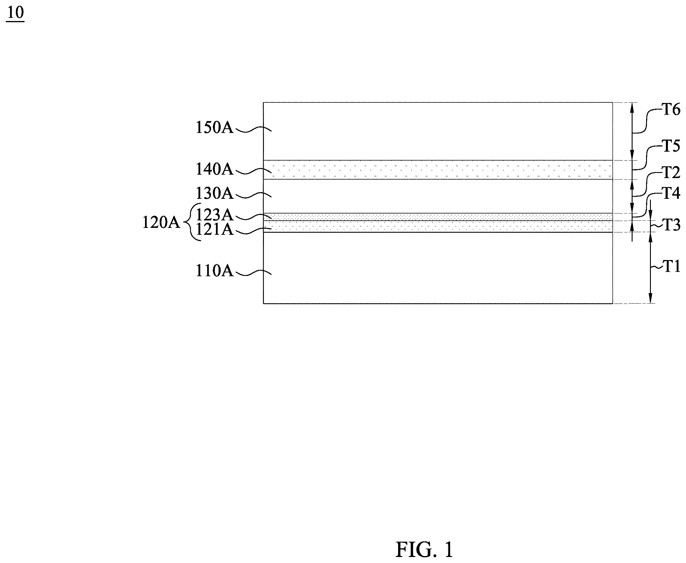 Patent US12616004 — Hardmask structure and method of forming semiconductor structure — Figure 1