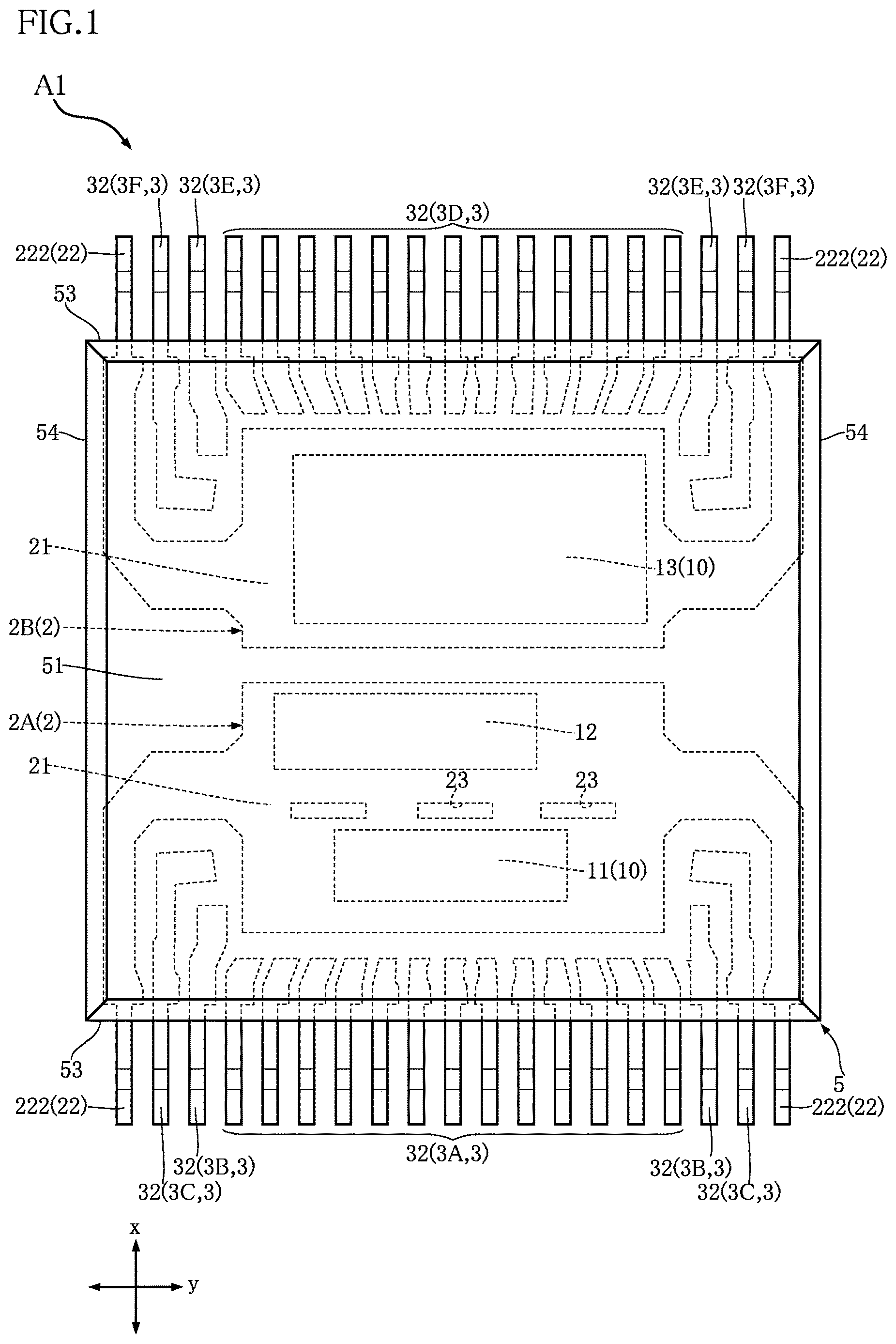Patent US12616040 — Metal layer plated to inner leads of a leadframe — Figure 1