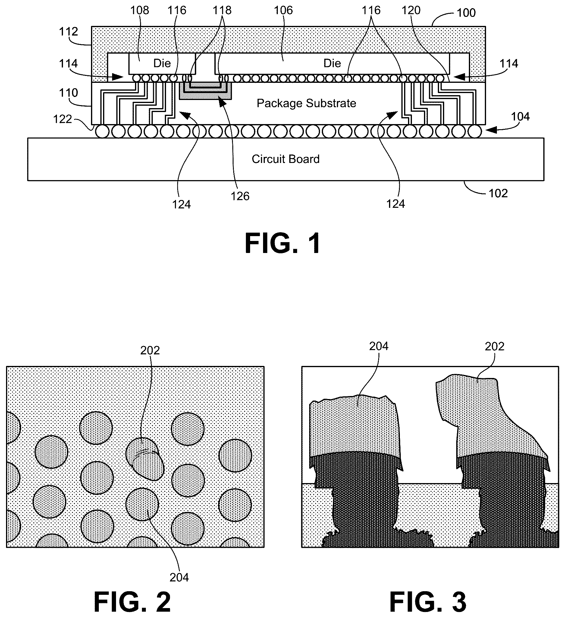 Patent US12616052 — Methods and apparatus to reduce defects in interconnects between semicondcutor dies and package substrates — Figure 1