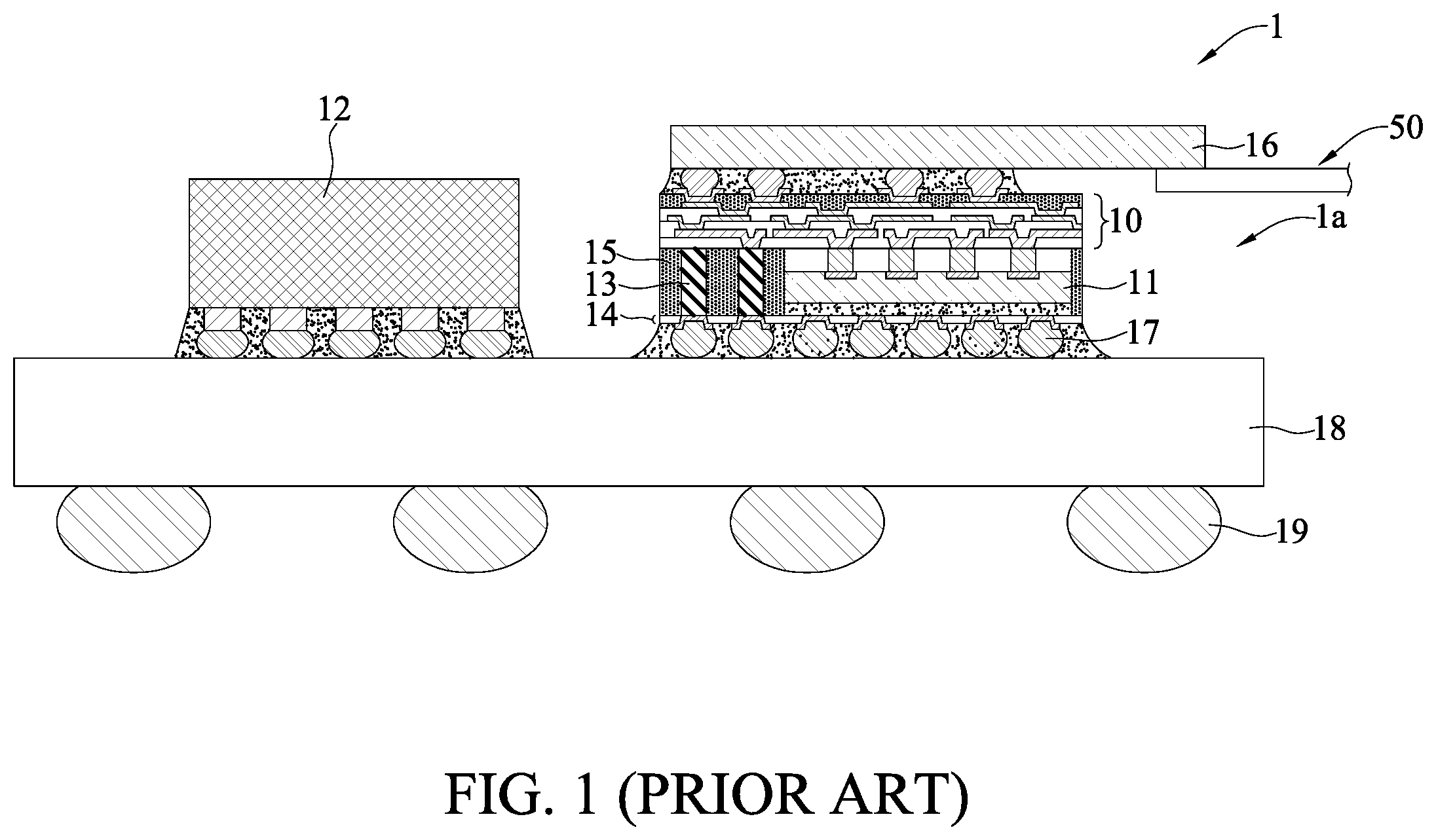 Patent US12616067 — Electronic package and manufacturing method thereof — Figure 1