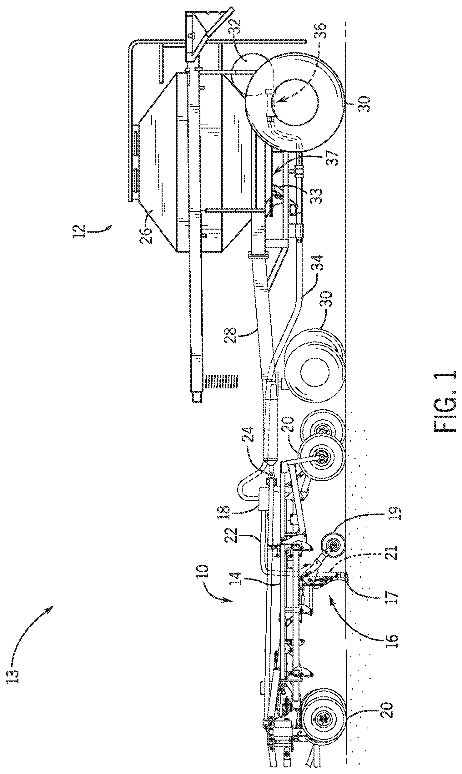 Patent US12616080 Figure 1 – Compartment profile monitoring and control system for an agricultural system