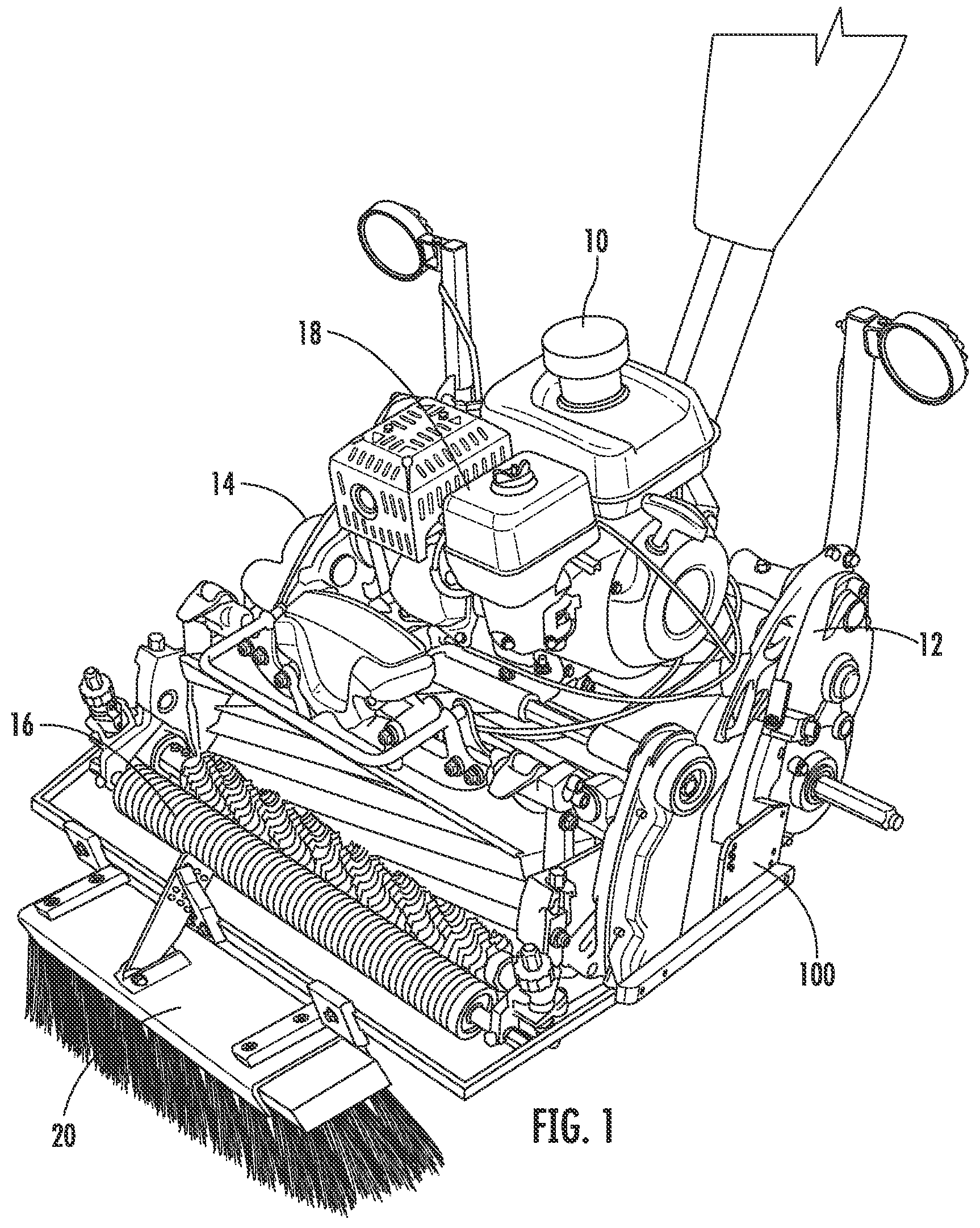 Patent US12616085 — Brush attachment system for a turfgrass mower — Figure 1
