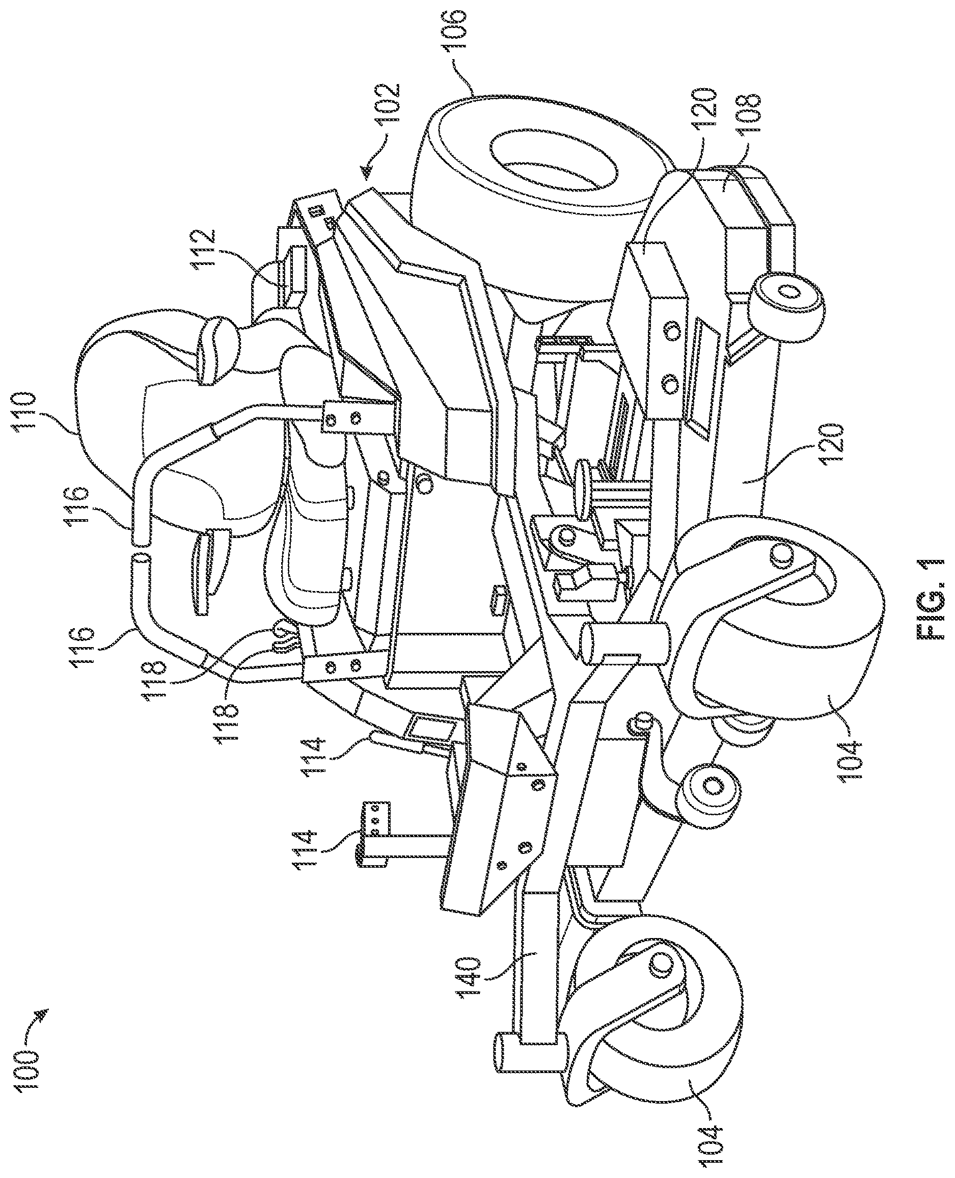 Patent US12616090 Figure 1 – Suspension system for electric power equipment