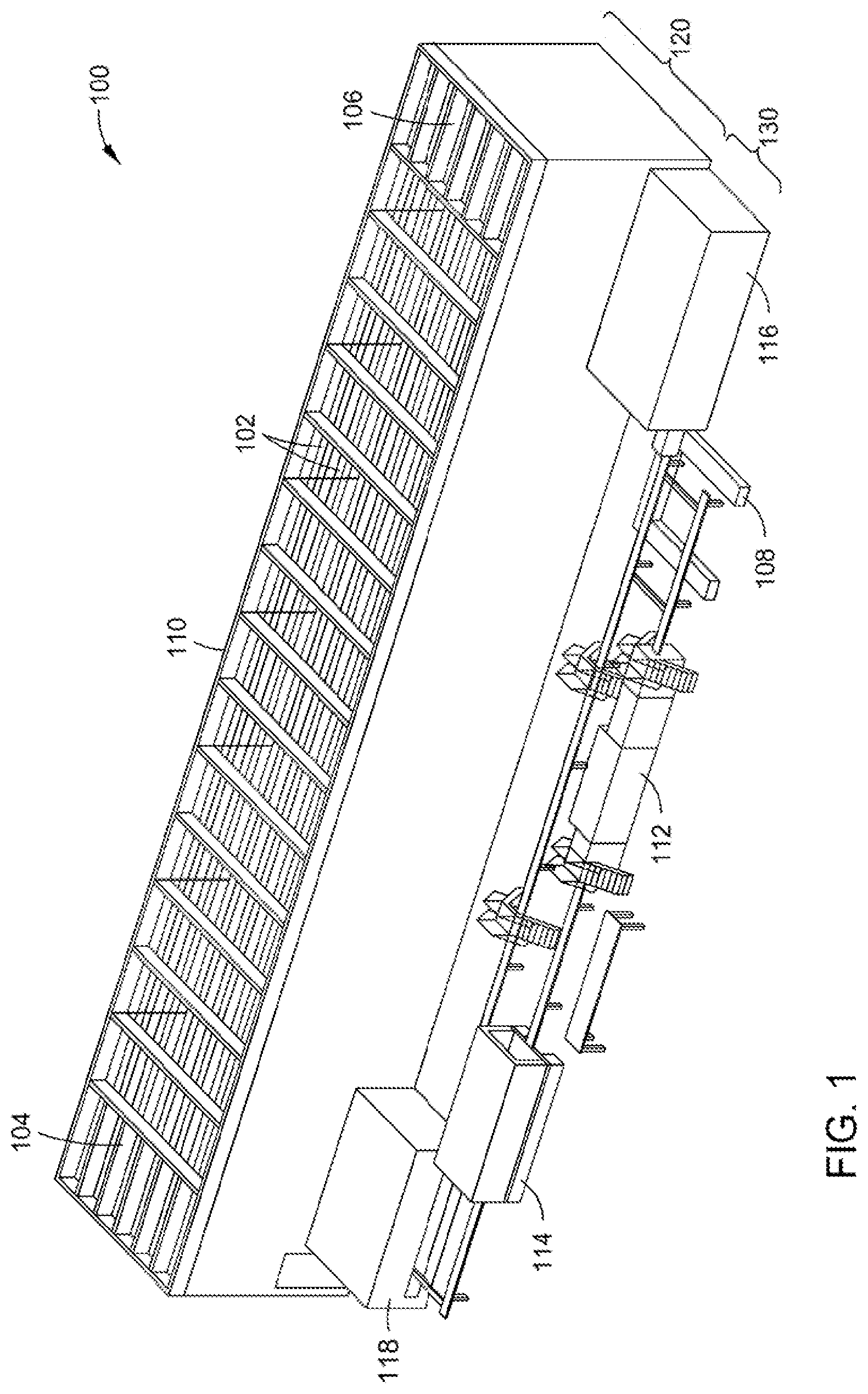 Patent US12616097 — Robotic harvesting system for vertical plant cultivation — Figure 1