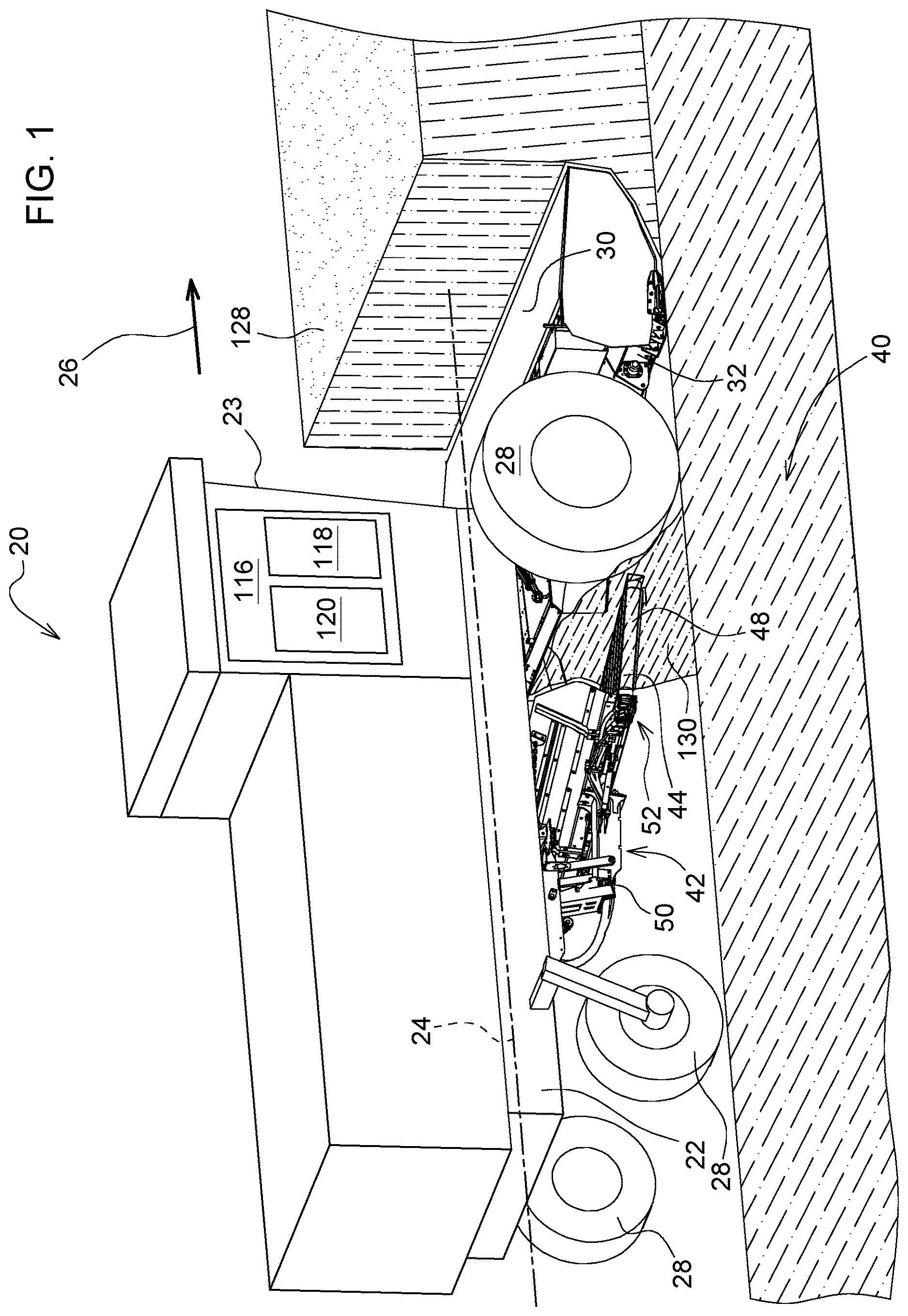 Patent US12616098 — System and method to control crop loss in a windrower implement — Figure 1