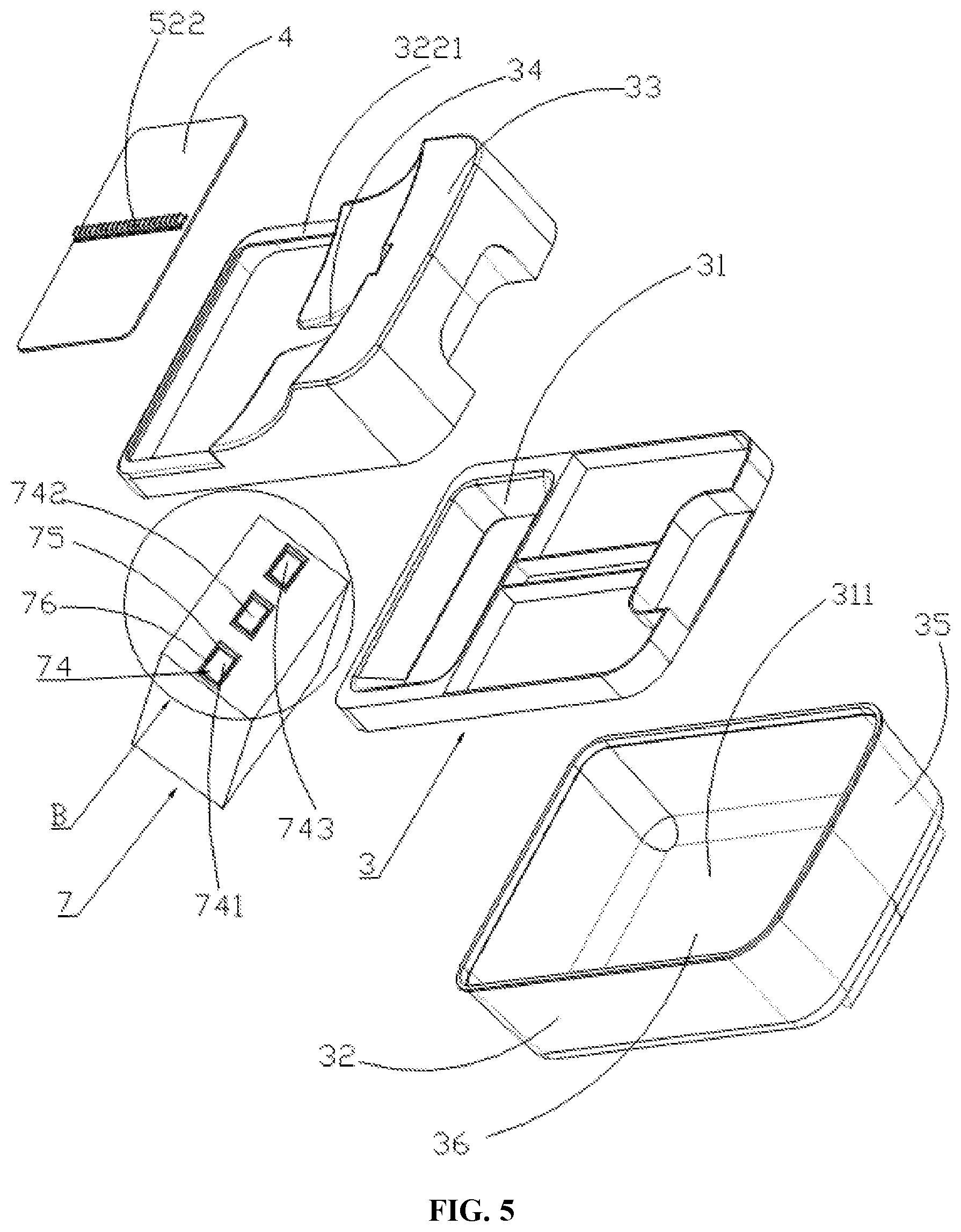 Patent US12616163 Figure 5 – Pet toilet