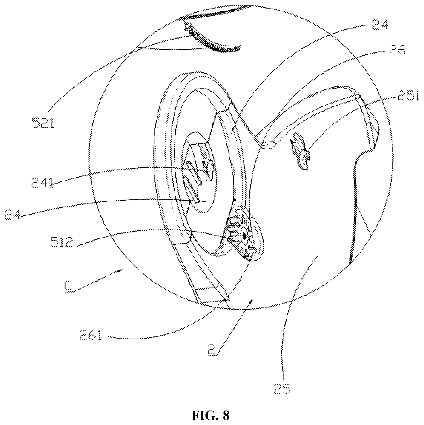 Patent US12616163 Figure 8 – Pet toilet