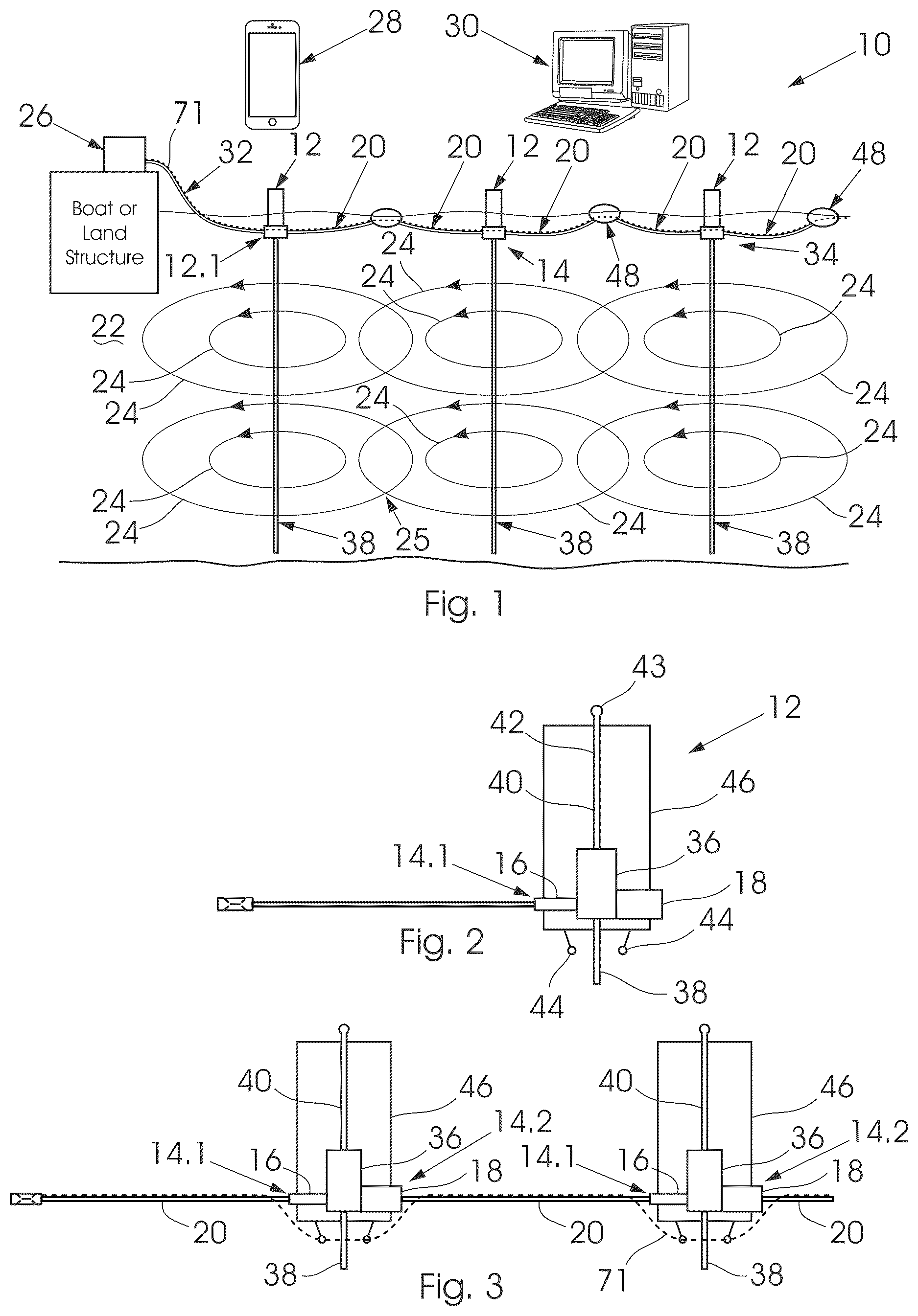Patent US12616187 — System and method for deterring aquatic animals by remote control of electromagnetic barrier — Figure 1