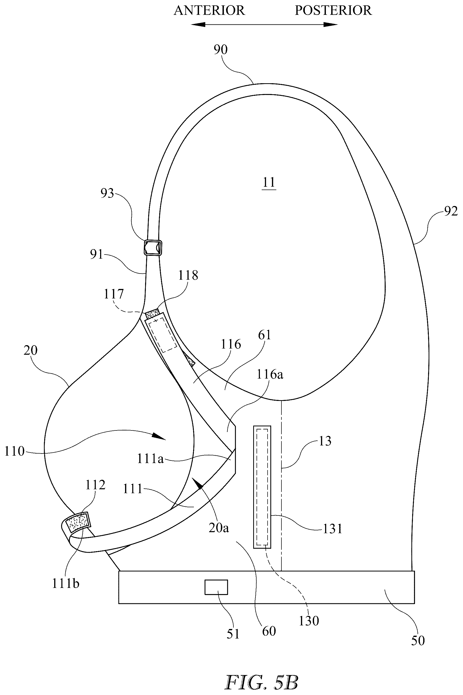 Patent US12616255 Figure 5 – Breast support garment