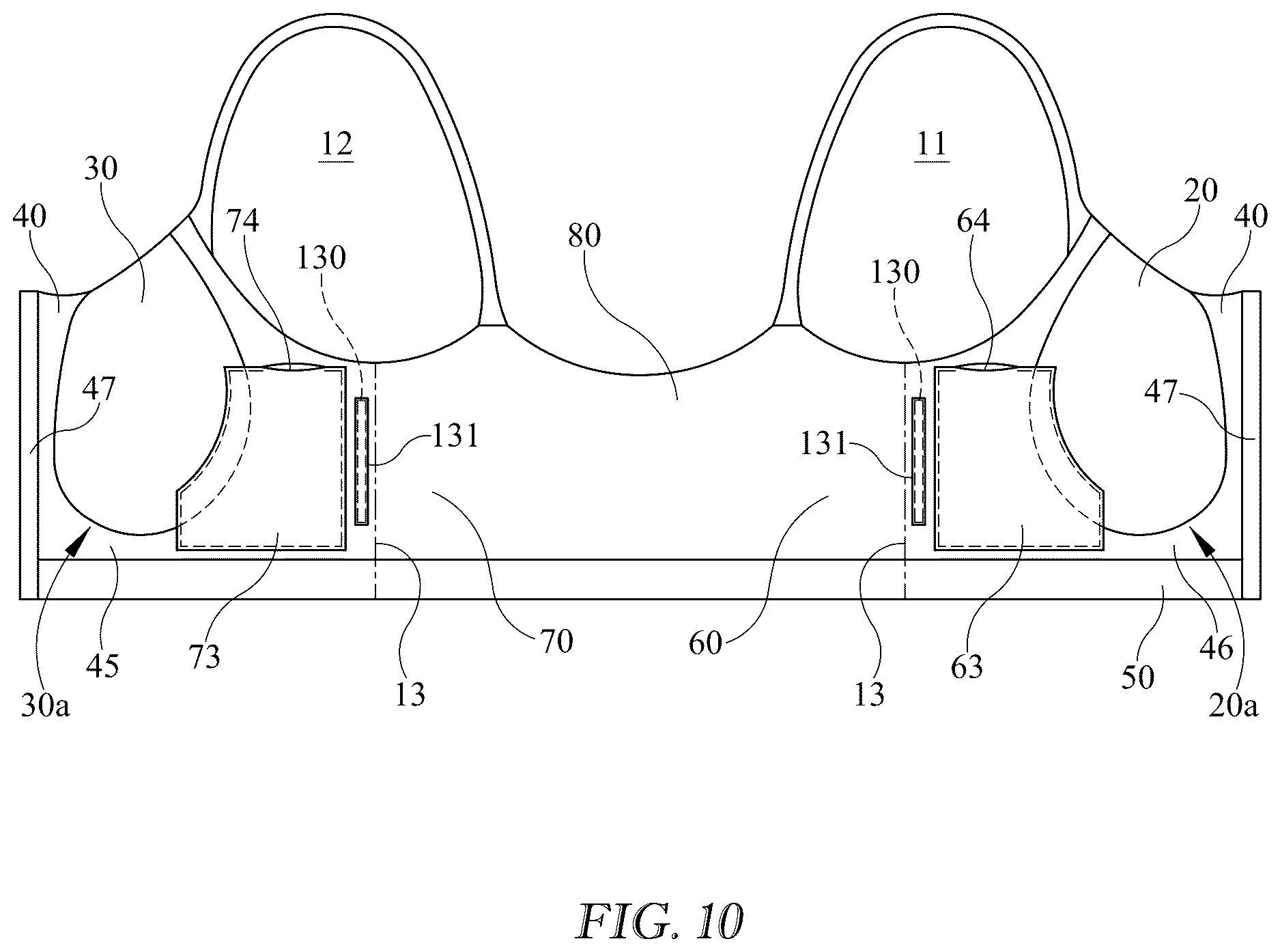 Patent US12616255 Figure 12 – Breast support garment