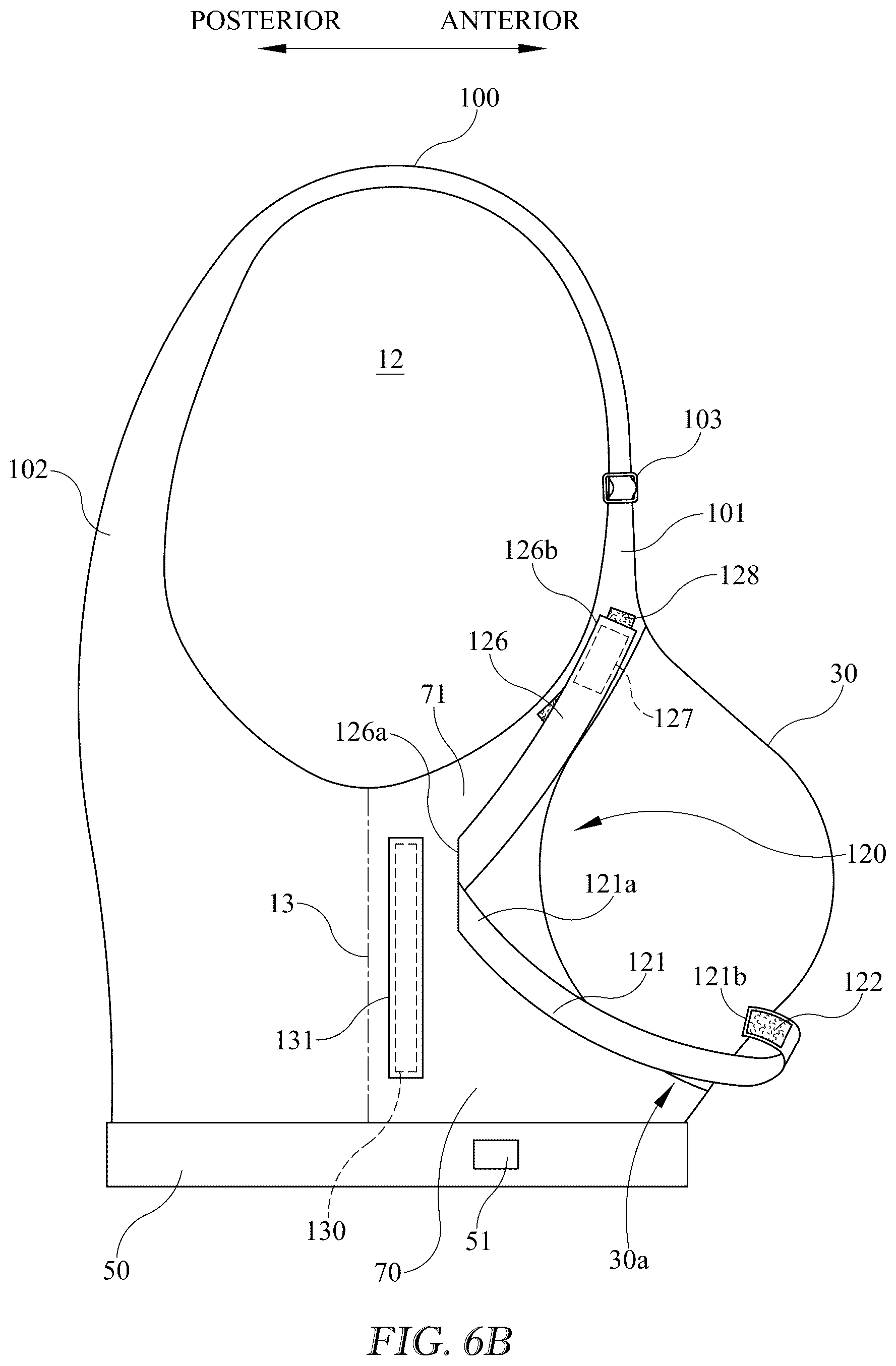 Patent US12616257 Figure 8 – Breast support garment