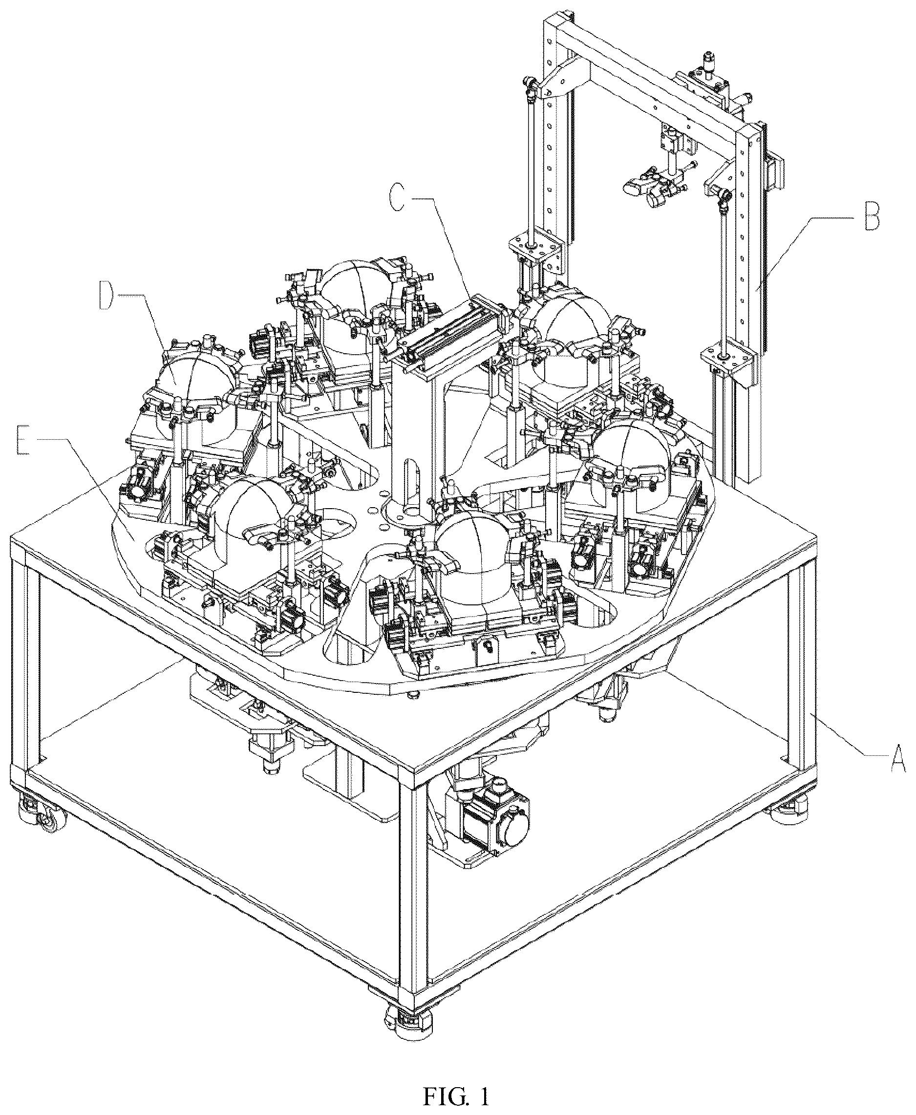 Patent US12616269 — Multi-station rotating hat ironing machine for hat making industry — Figure 1
