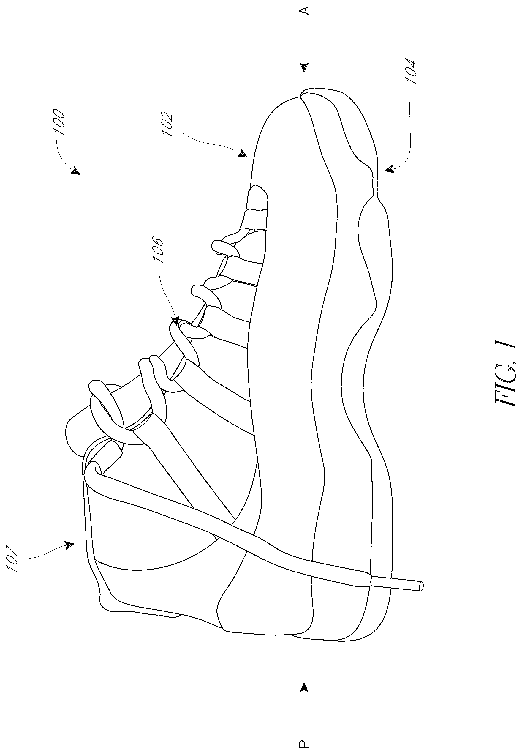 Patent US12616273 — Shoe with improved stability — Figure 1