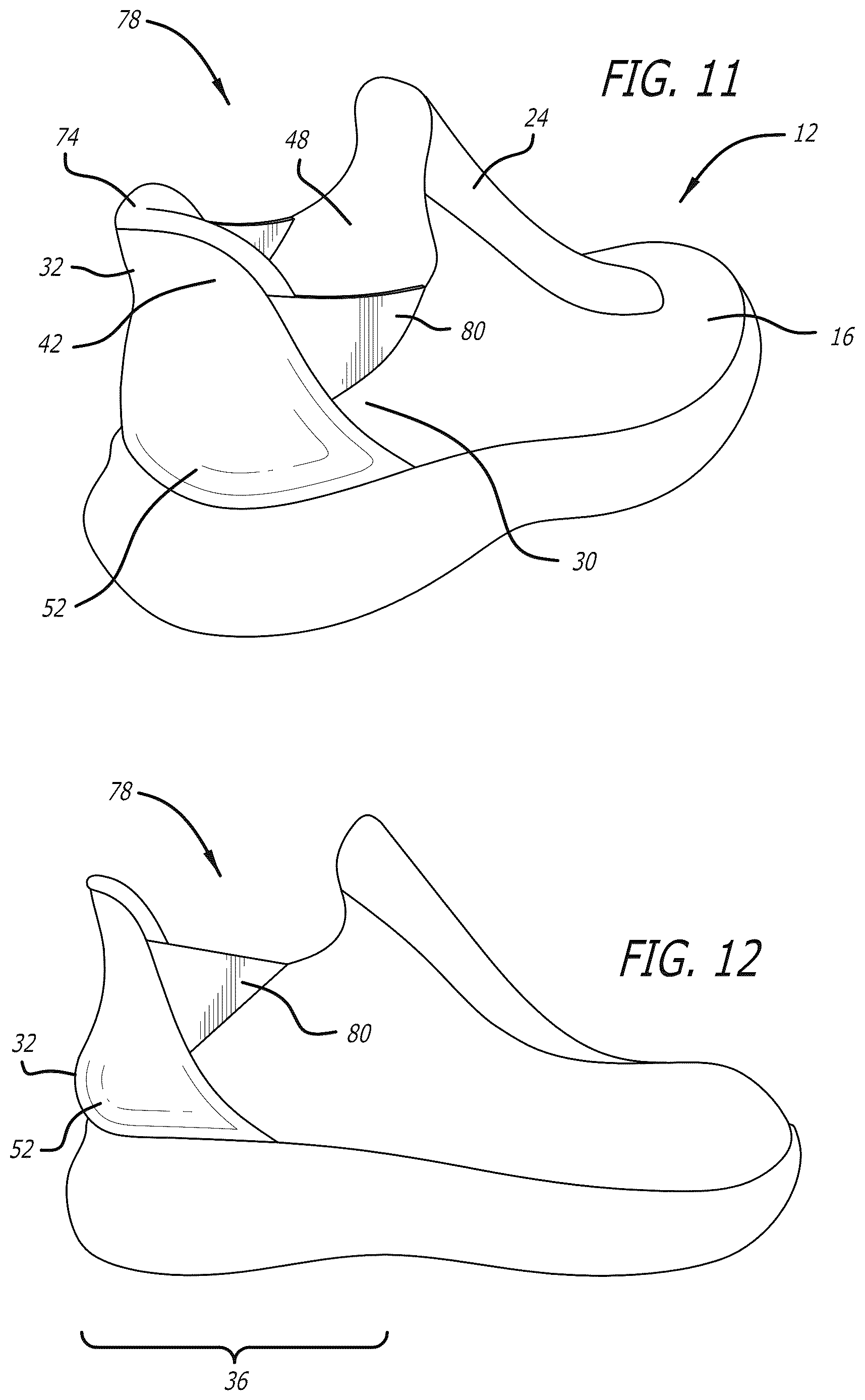 Patent US12616277 Figure 8 – Footwear heel counter for easier foot entry or removal